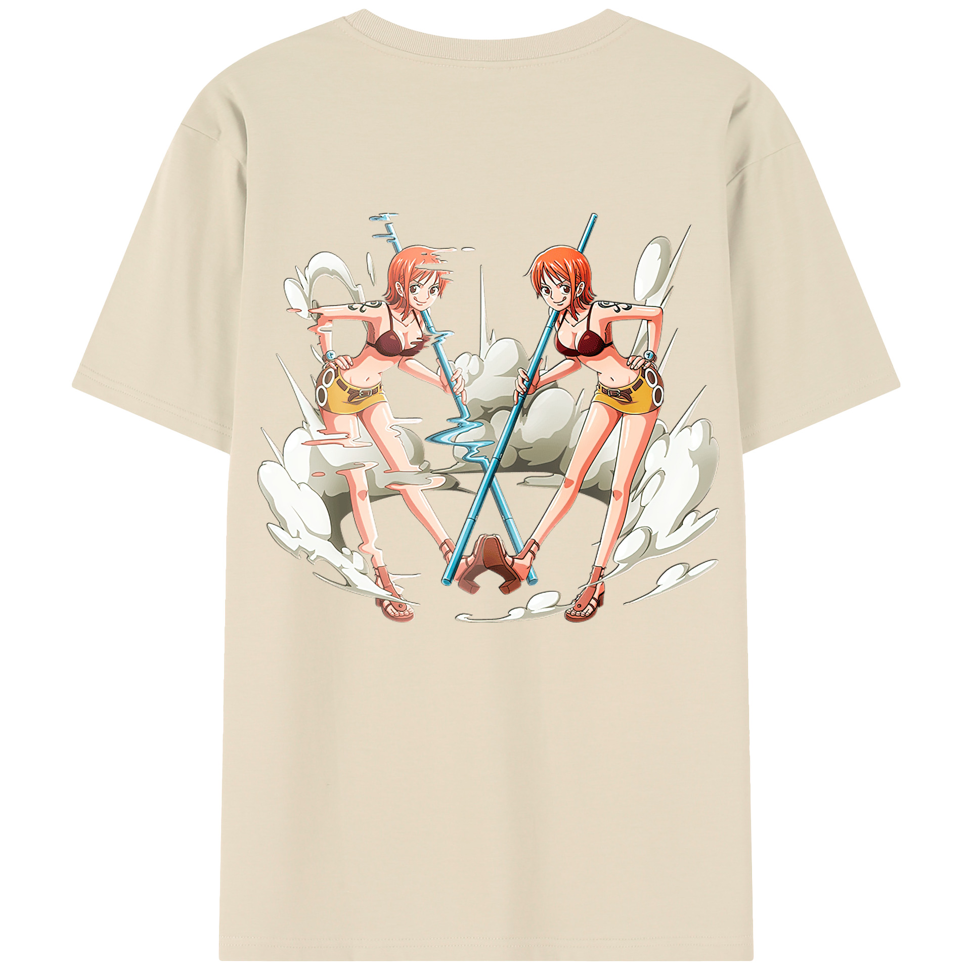 ワンピース ナミ ONE PIECE Nami 綿100％半袖Tシャツ（背面プリント）