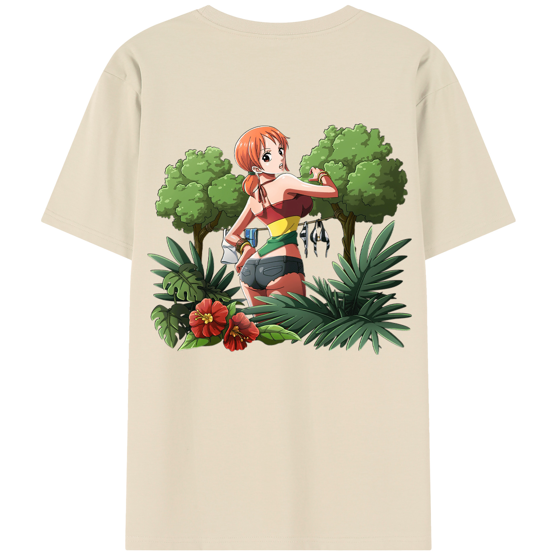 ワンピース ナミ ONE PIECE Nami 綿100％半袖Tシャツ（背面プリント）