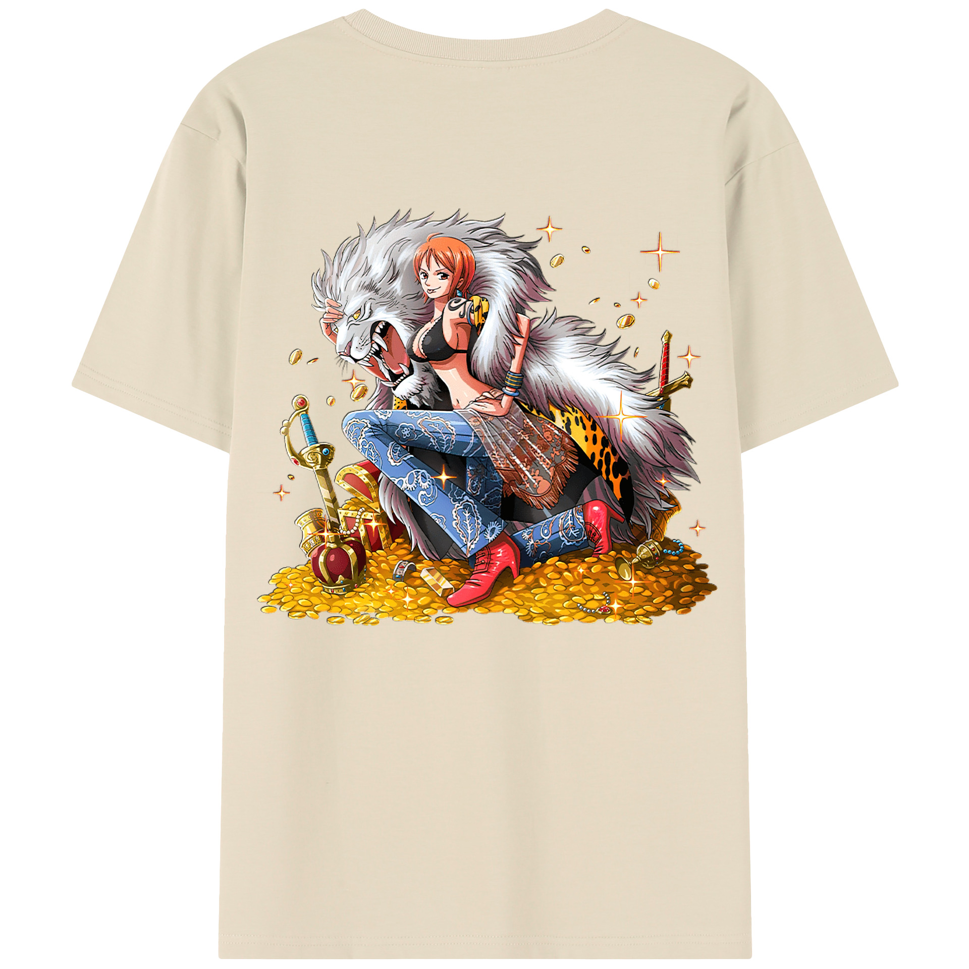ワンピース ナミ ONE PIECE Nami 綿100％半袖Tシャツ（背面プリント）