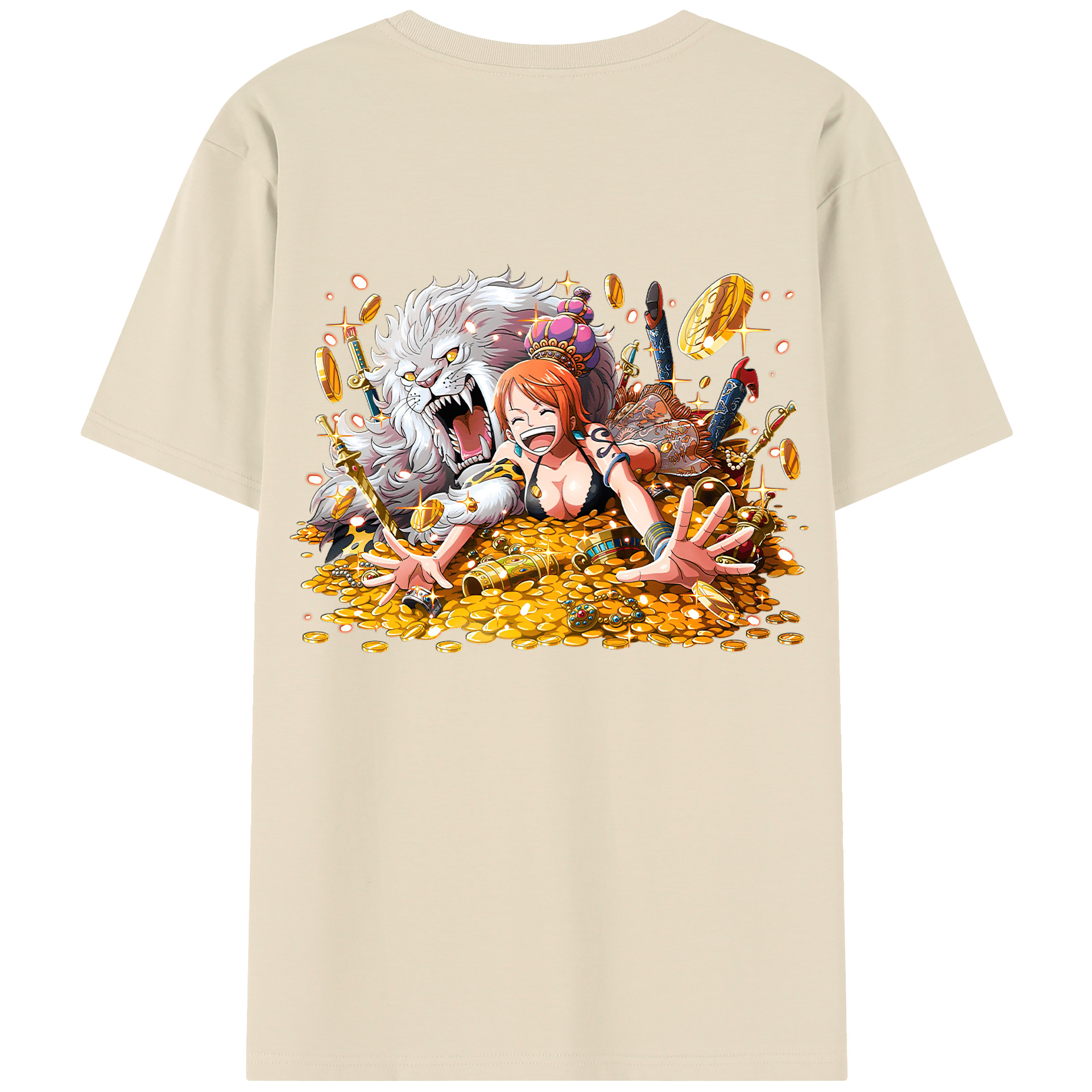 ワンピース ナミ ONE PIECE Nami 綿100％半袖Tシャツ（背面プリント）