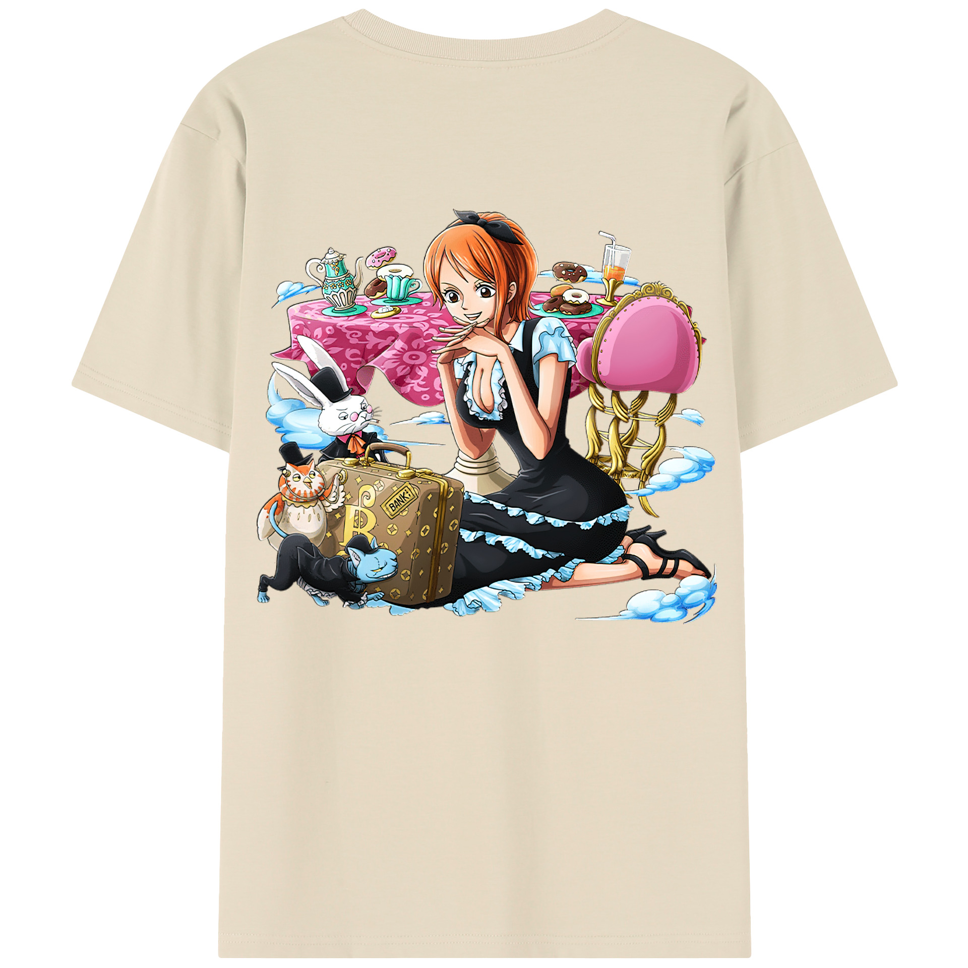 ワンピース ナミ ONE PIECE Nami 綿100％半袖Tシャツ（背面プリント）