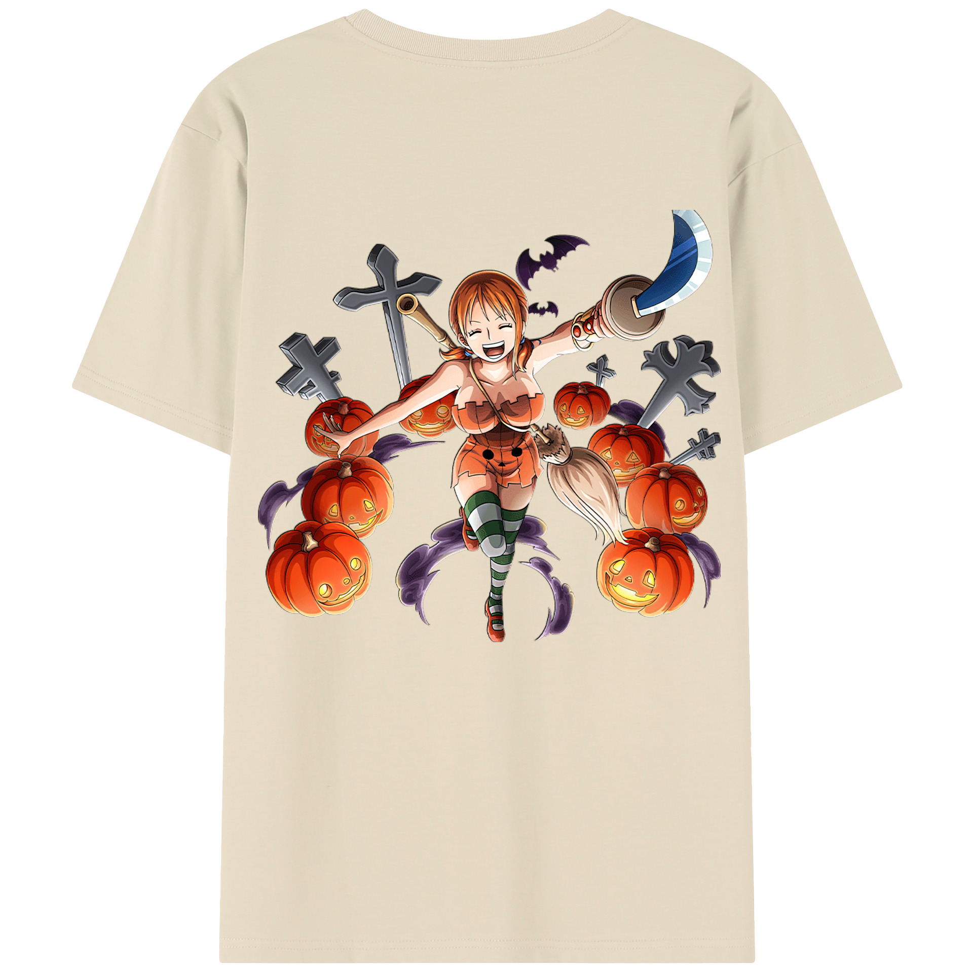 ワンピース ナミ ONE PIECE Nami 綿100％半袖Tシャツ（背面プリント）