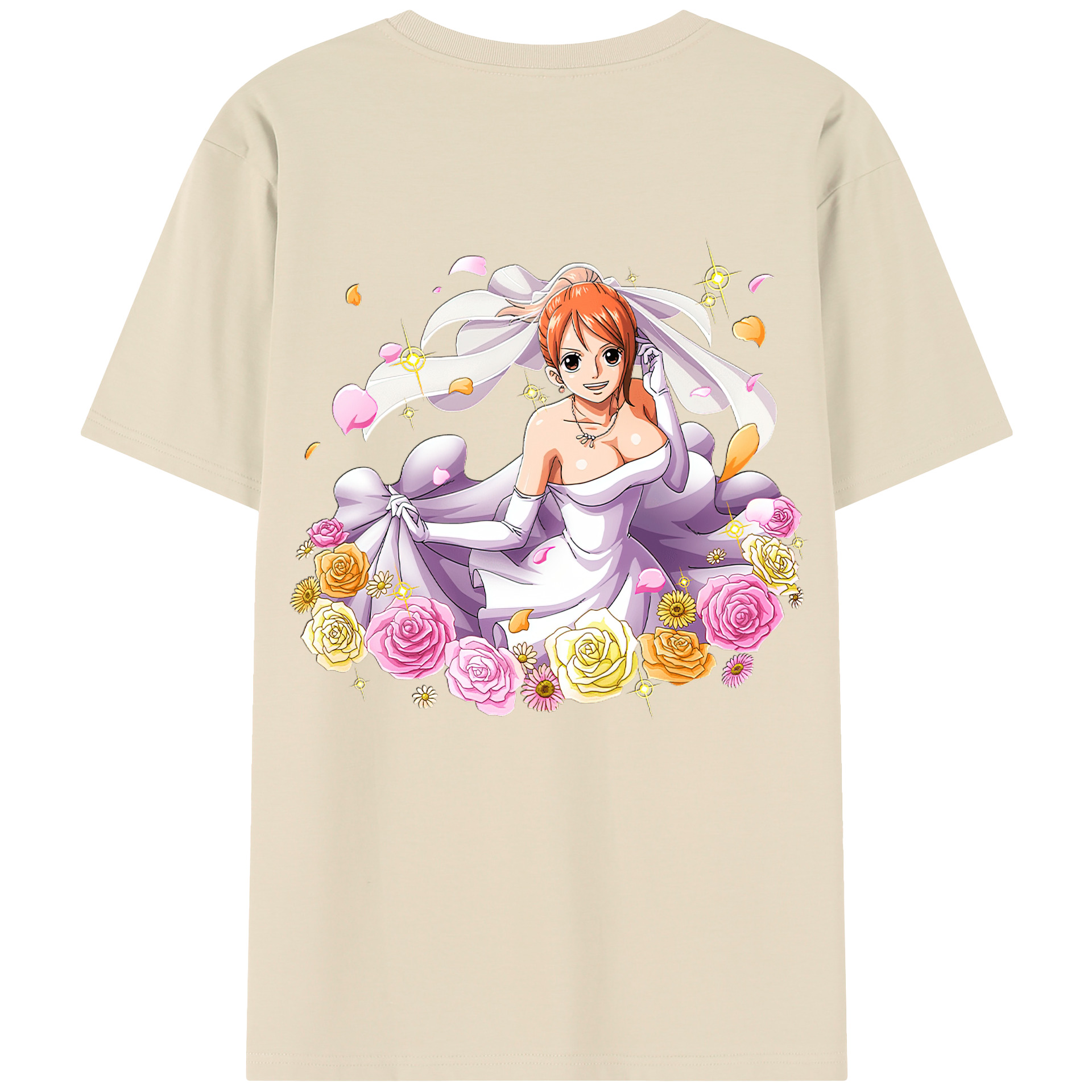 ワンピース ナミ ONE PIECE Nami 綿100％半袖Tシャツ（背面プリント）