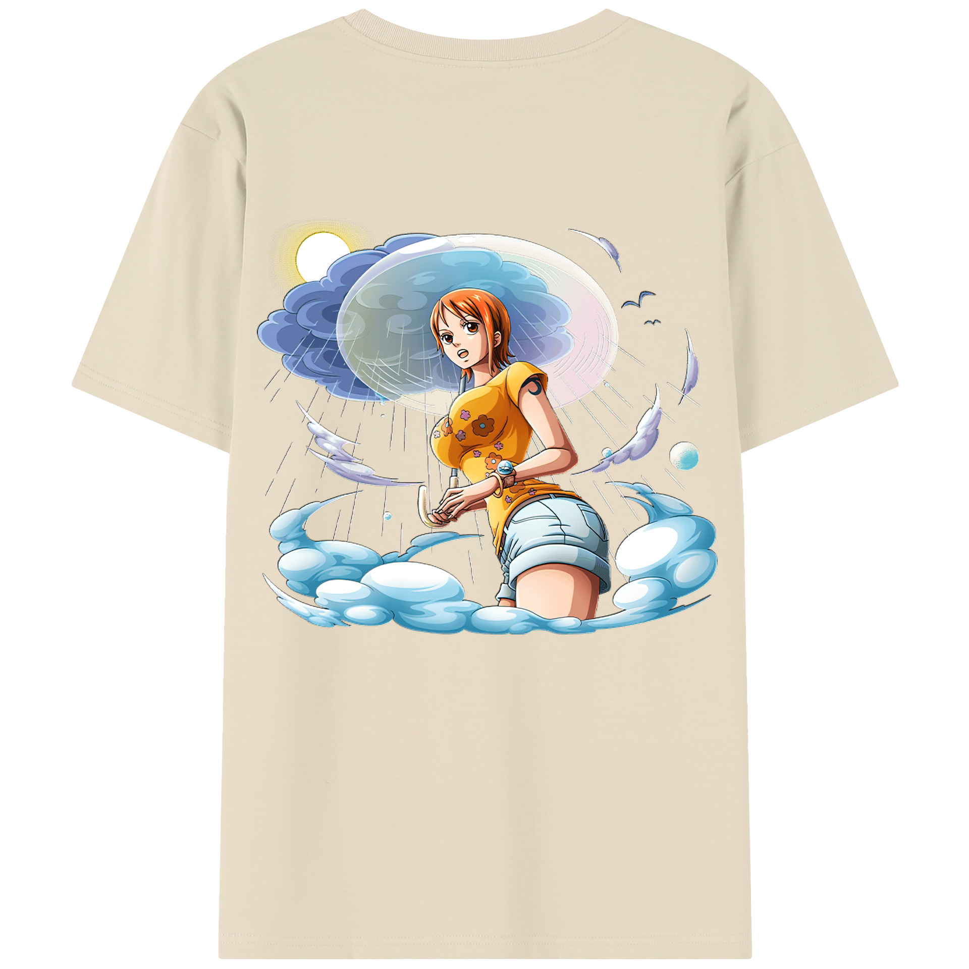 ワンピース ナミ ONE PIECE Nami 綿100％半袖Tシャツ（背面プリント）