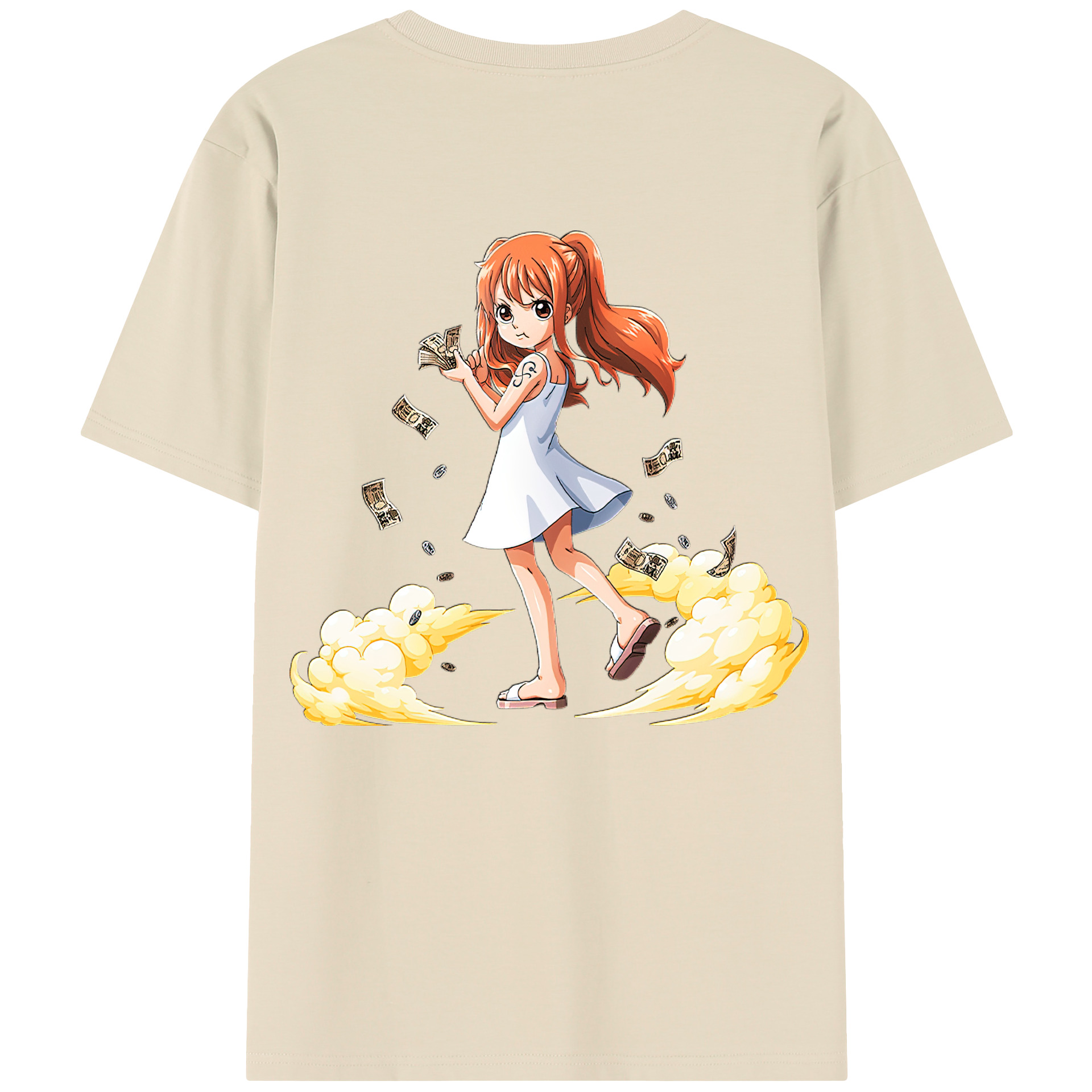 ワンピース ナミ ONE PIECE Nami 綿100％半袖Tシャツ（背面プリント）