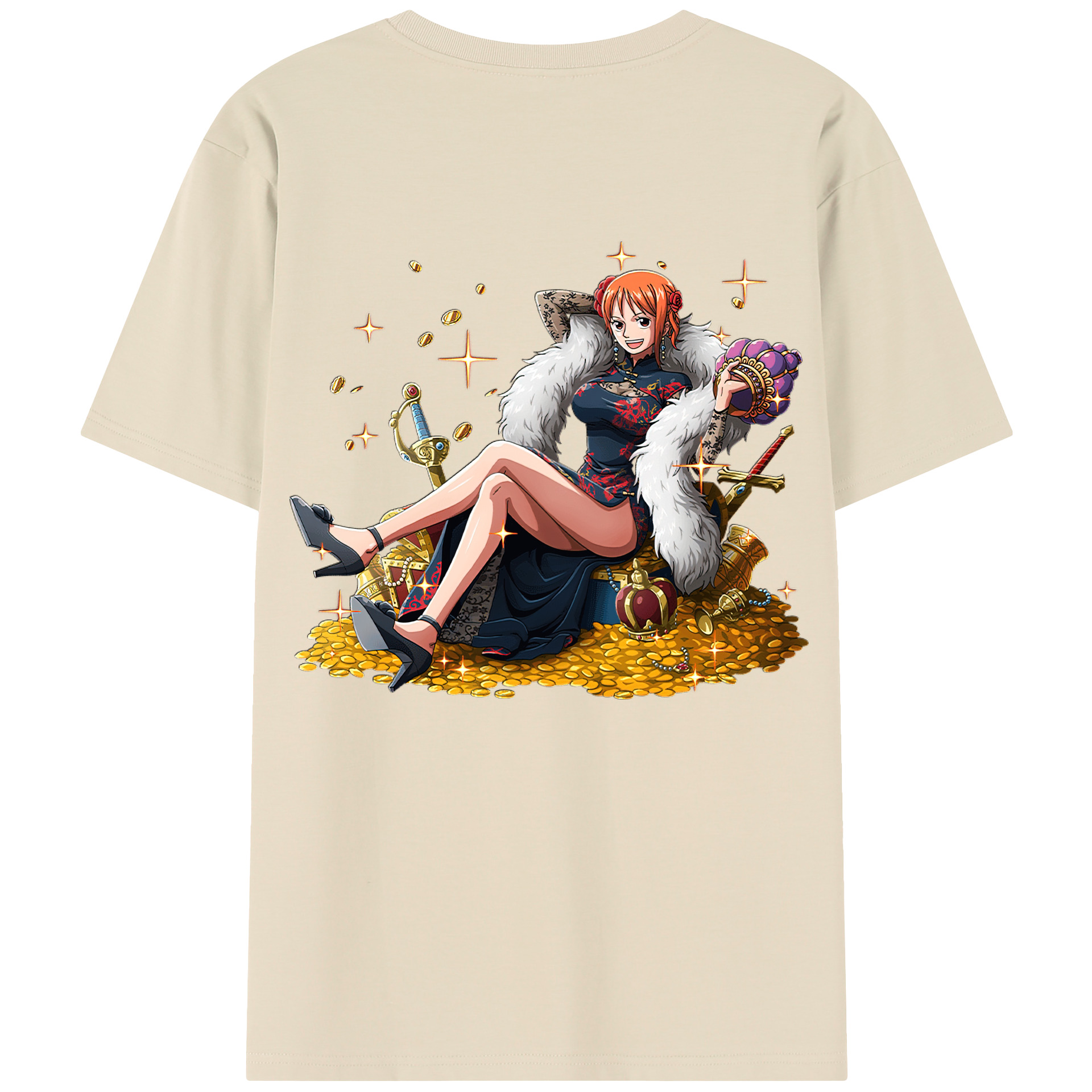ワンピース ナミ ONE PIECE Nami 綿100％半袖Tシャツ（背面プリント）