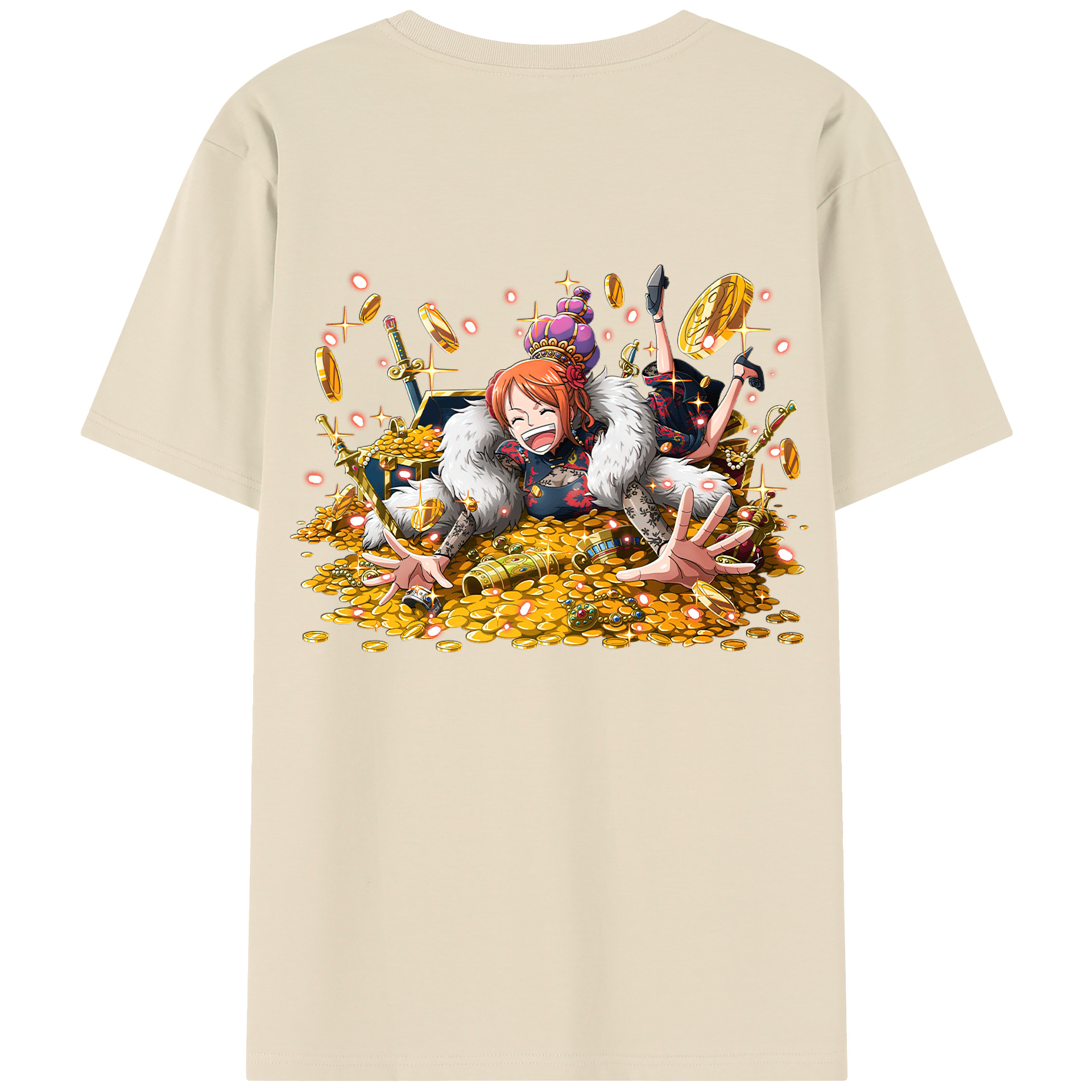 ワンピース ナミ ONE PIECE Nami 綿100％半袖Tシャツ（背面プリント）