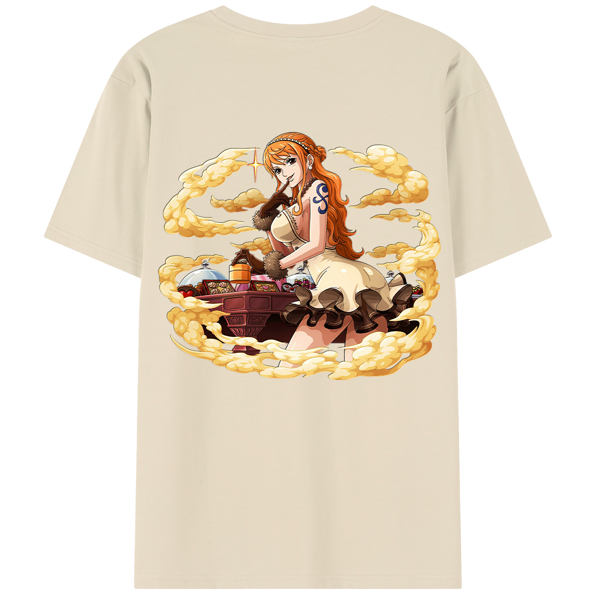 ワンピース ナミ ONE PIECE Nami 綿100％半袖Tシャツ（背面プリント）