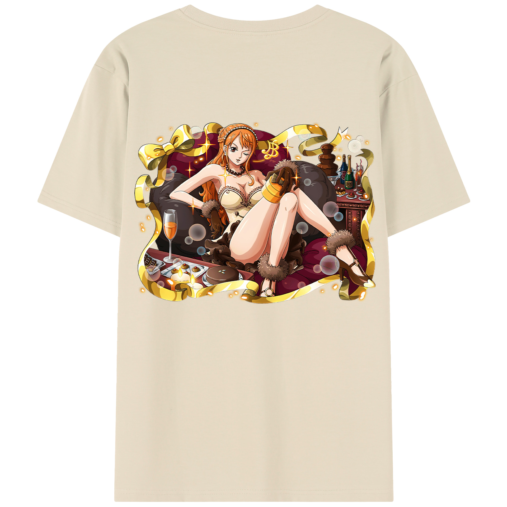 ワンピース ナミ ONE PIECE Nami 綿100％半袖Tシャツ（背面プリント）