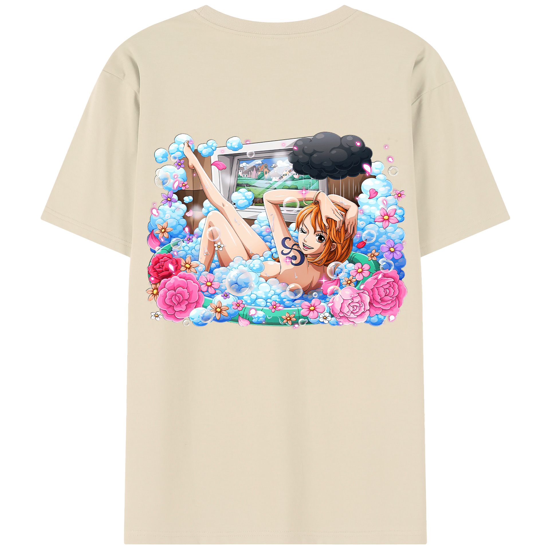 ワンピース ナミ ONE PIECE Nami 綿100％半袖Tシャツ（背面プリント）