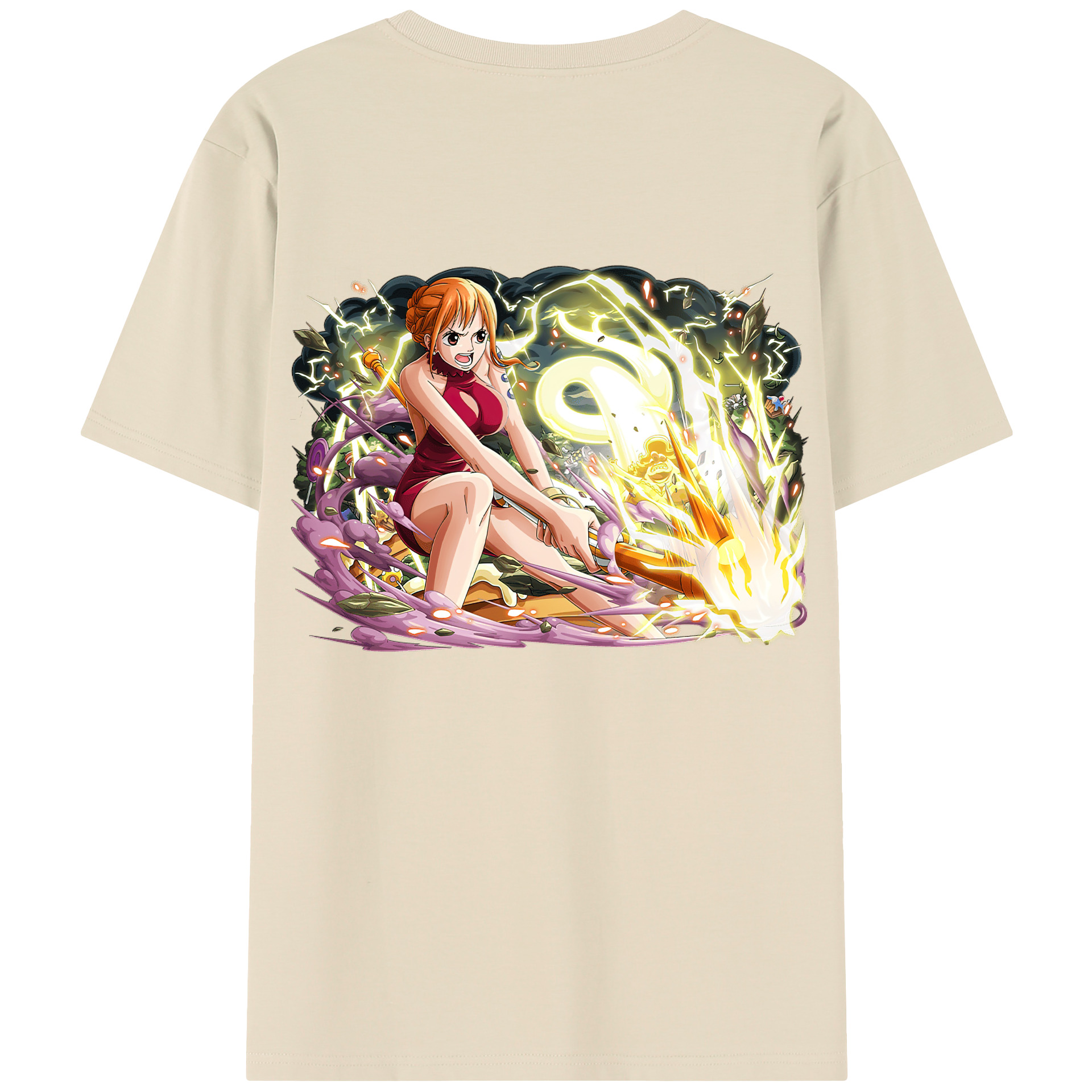 ワンピース ナミ ONE PIECE Nami 綿100％半袖Tシャツ（背面プリント）