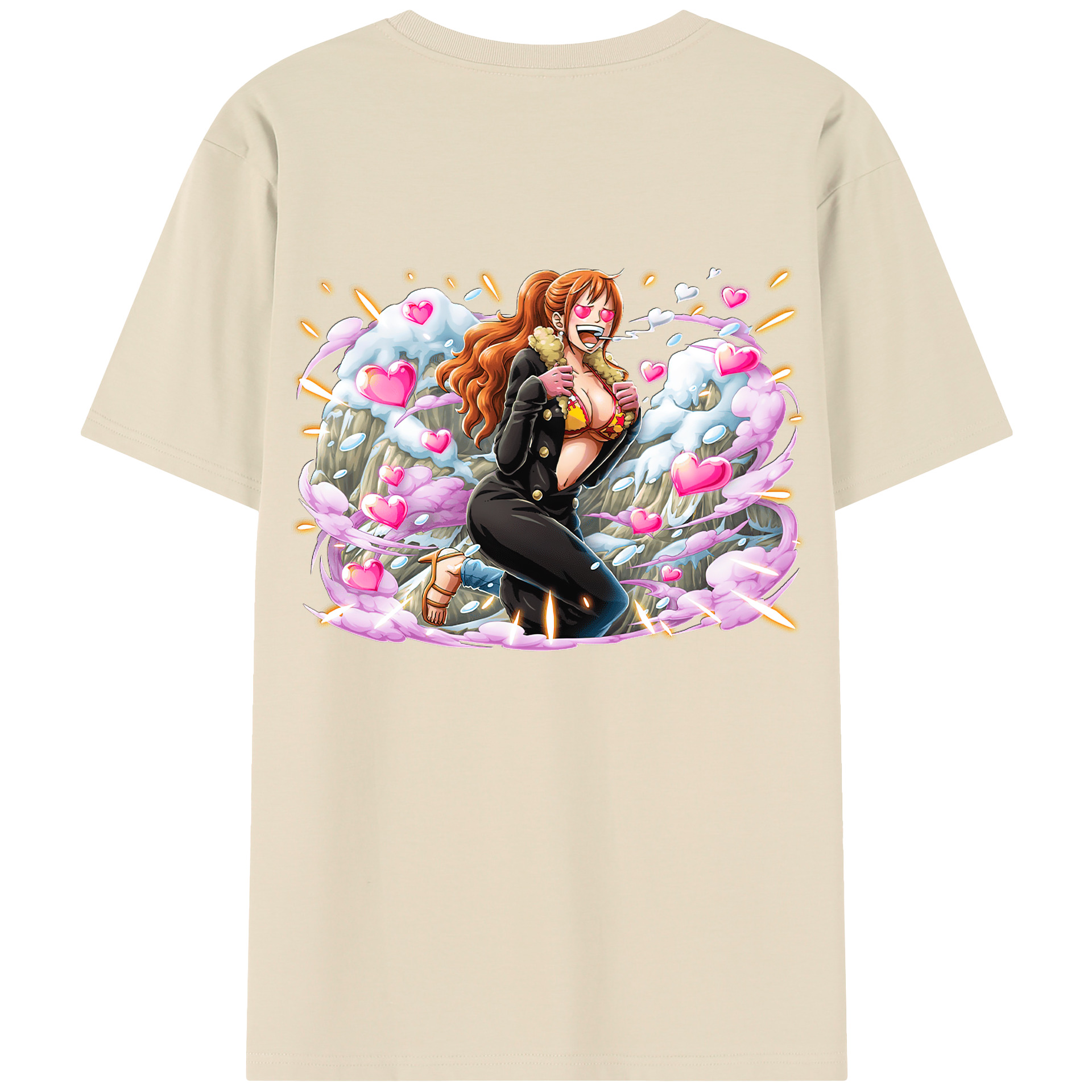 ワンピース ナミ ONE PIECE Nami 綿100％半袖Tシャツ（背面プリント）