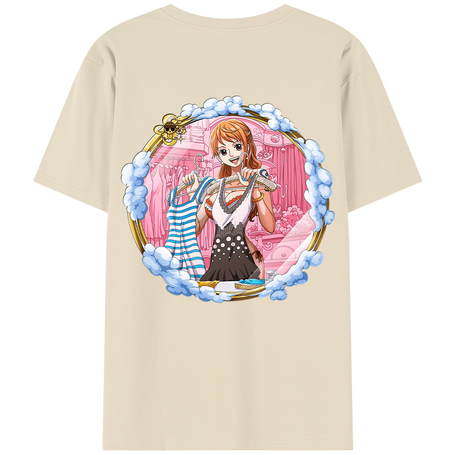 ワンピース ナミ ONE PIECE Nami 綿100％半袖Tシャツ（背面プリント）