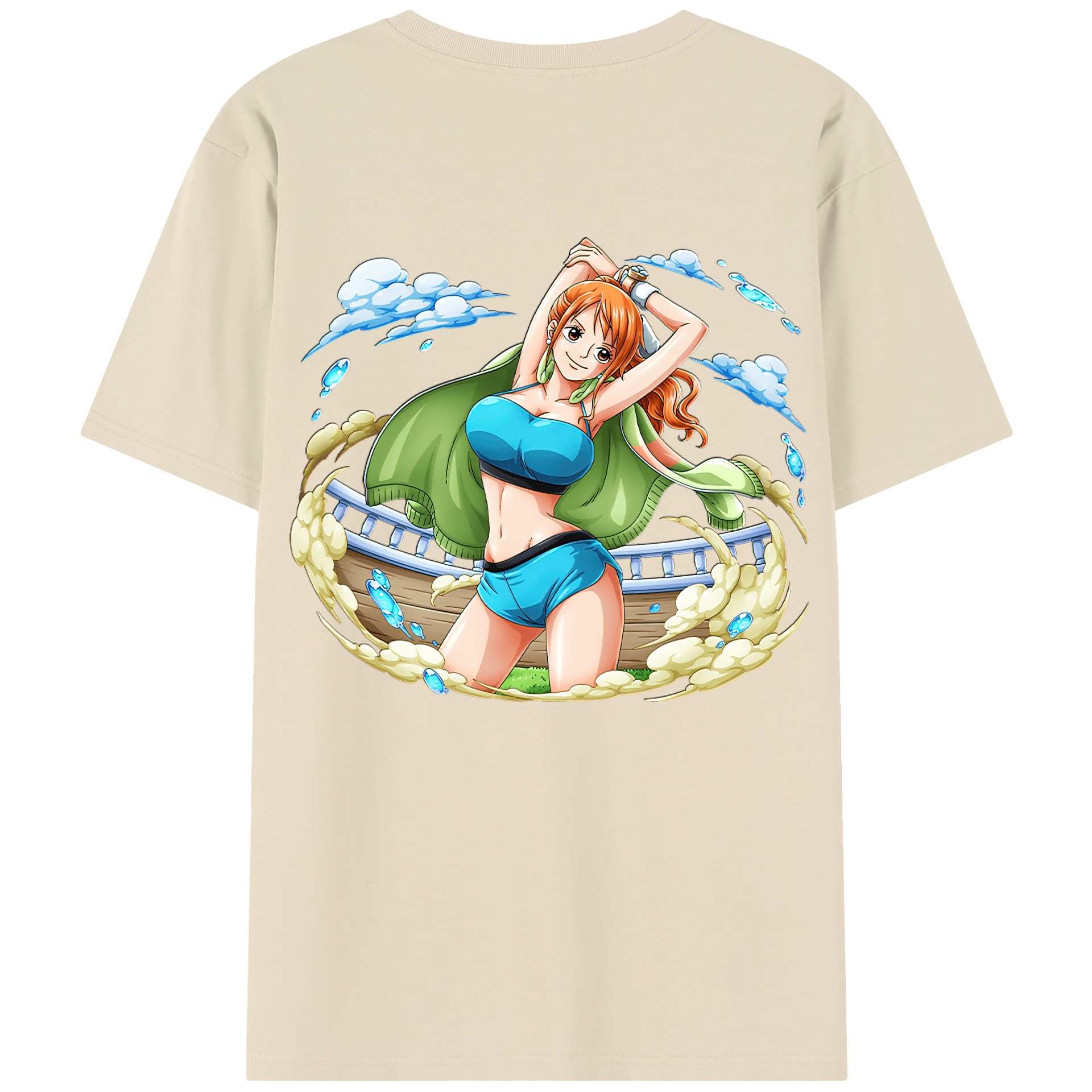 ワンピース ナミ ONE PIECE Nami 綿100％半袖Tシャツ（背面プリント）