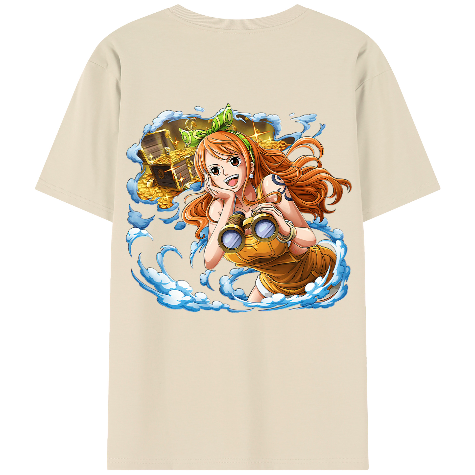 ワンピース ナミ ONE PIECE Nami 綿100％半袖Tシャツ（背面プリント）