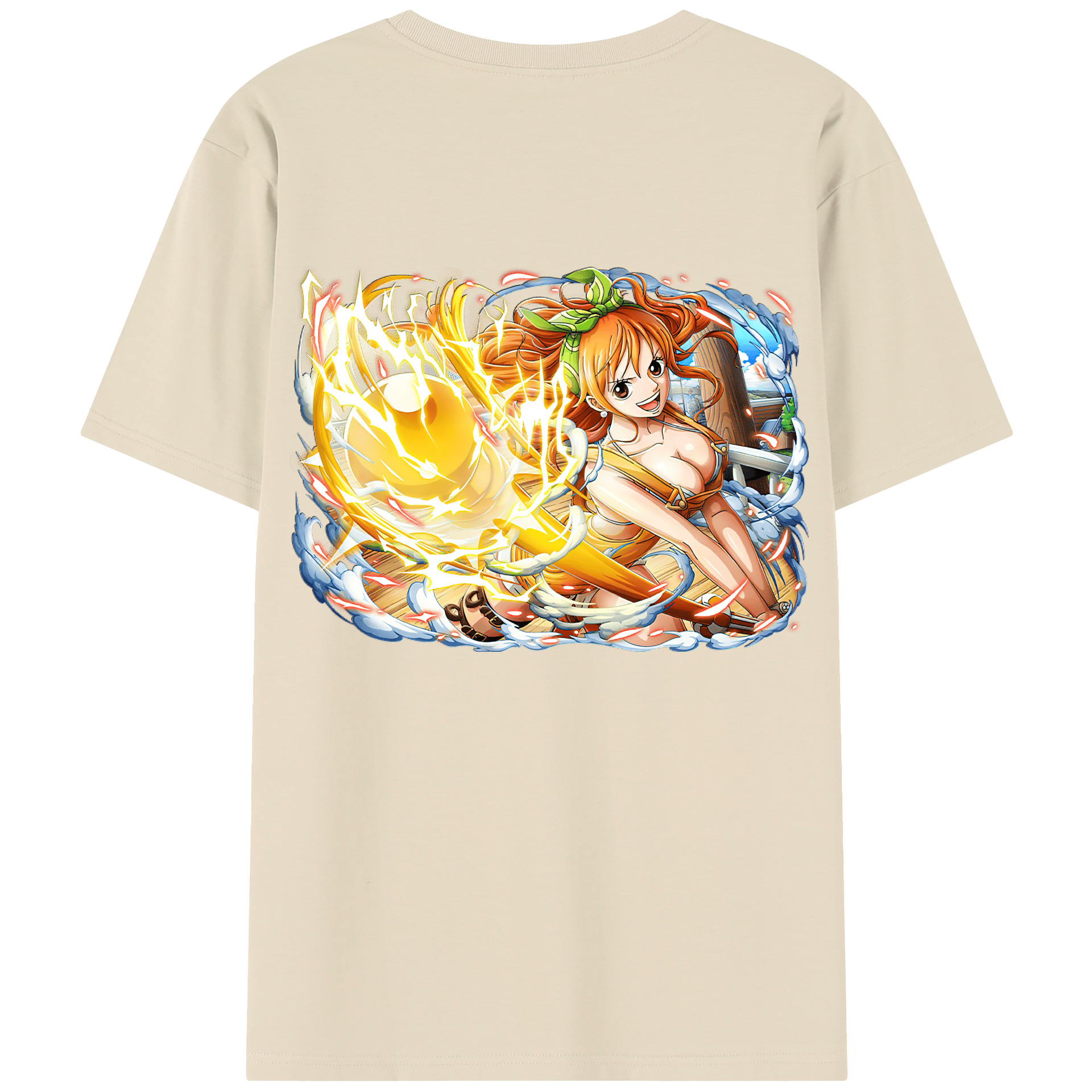 ワンピース ナミ ONE PIECE Nami 綿100％半袖Tシャツ（背面プリント）
