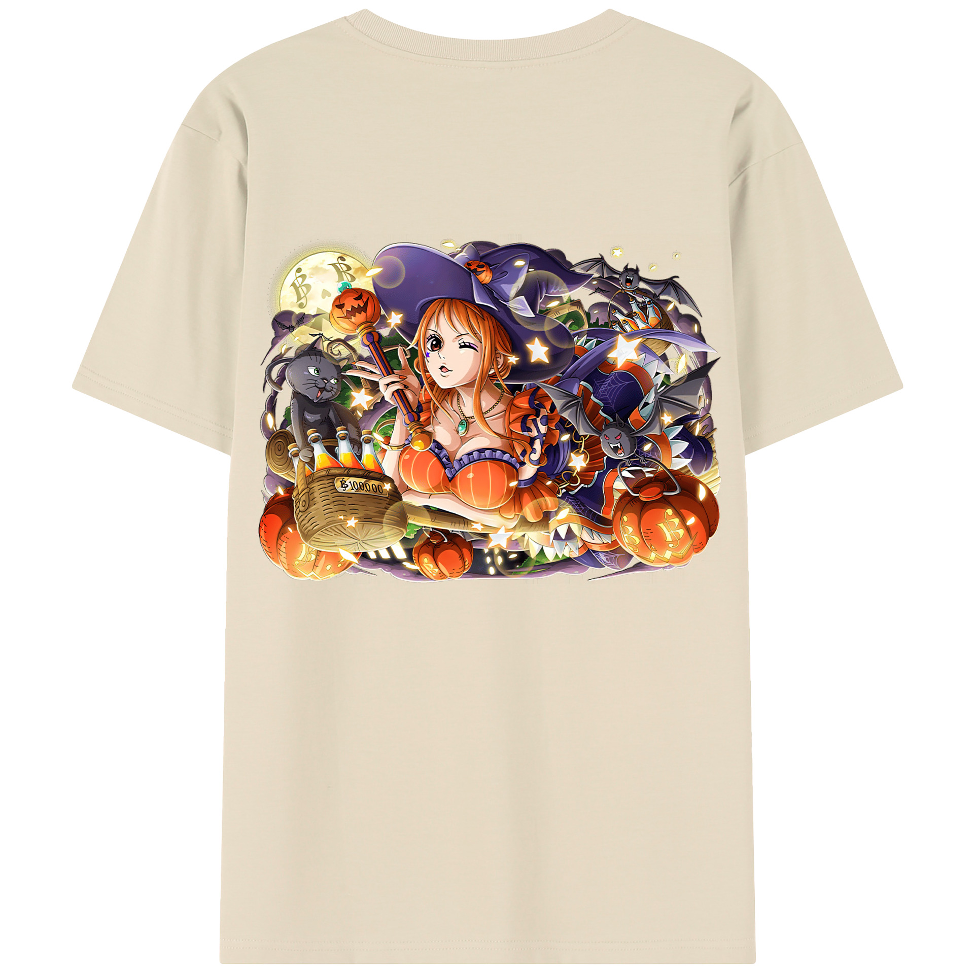 ワンピース ナミ ONE PIECE Nami 綿100％半袖Tシャツ（背面プリント）
