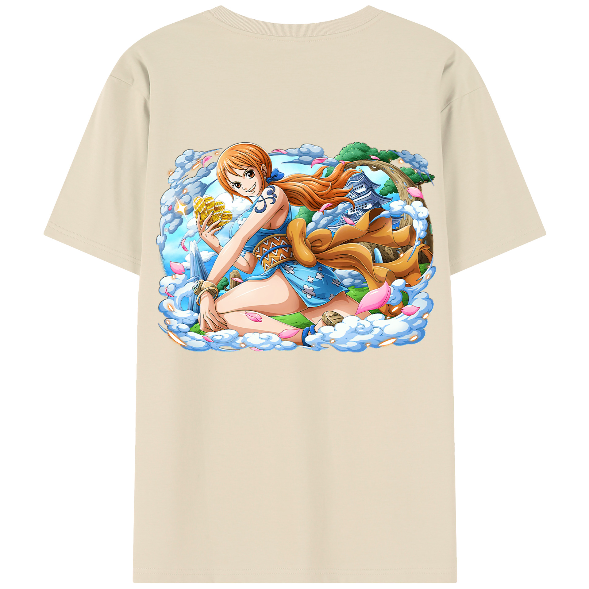 ワンピース ナミ ONE PIECE Nami 綿100％半袖Tシャツ（背面プリント）