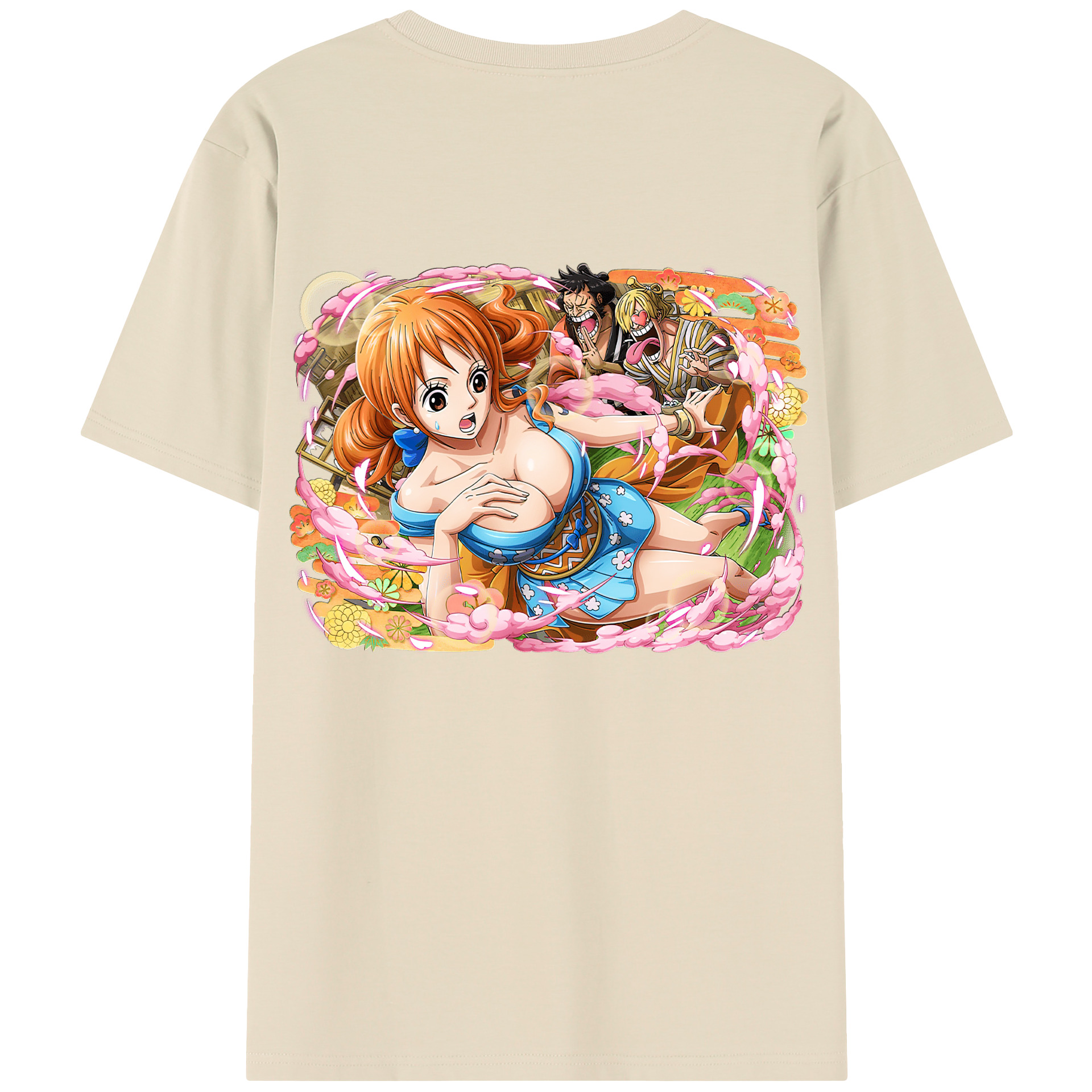 ワンピース ナミ ONE PIECE Nami 綿100％半袖Tシャツ（背面プリント）