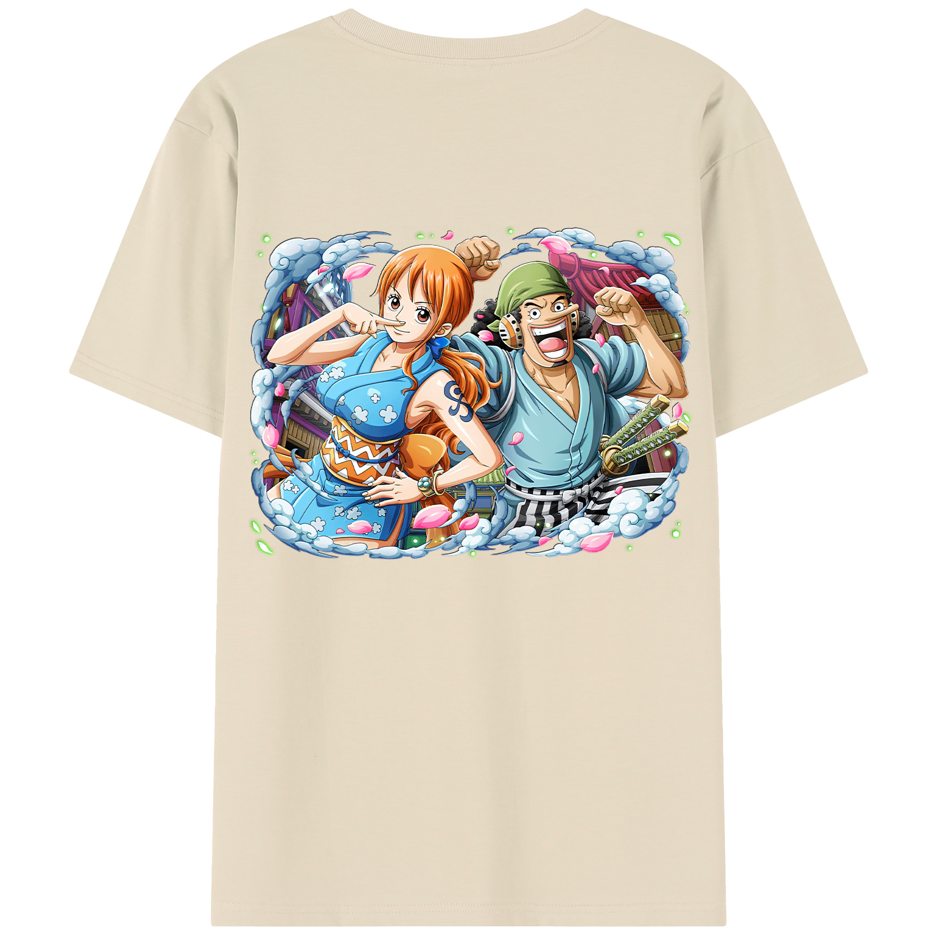 ワンピース ナミ ONE PIECE Nami 綿100％半袖Tシャツ（背面プリント）