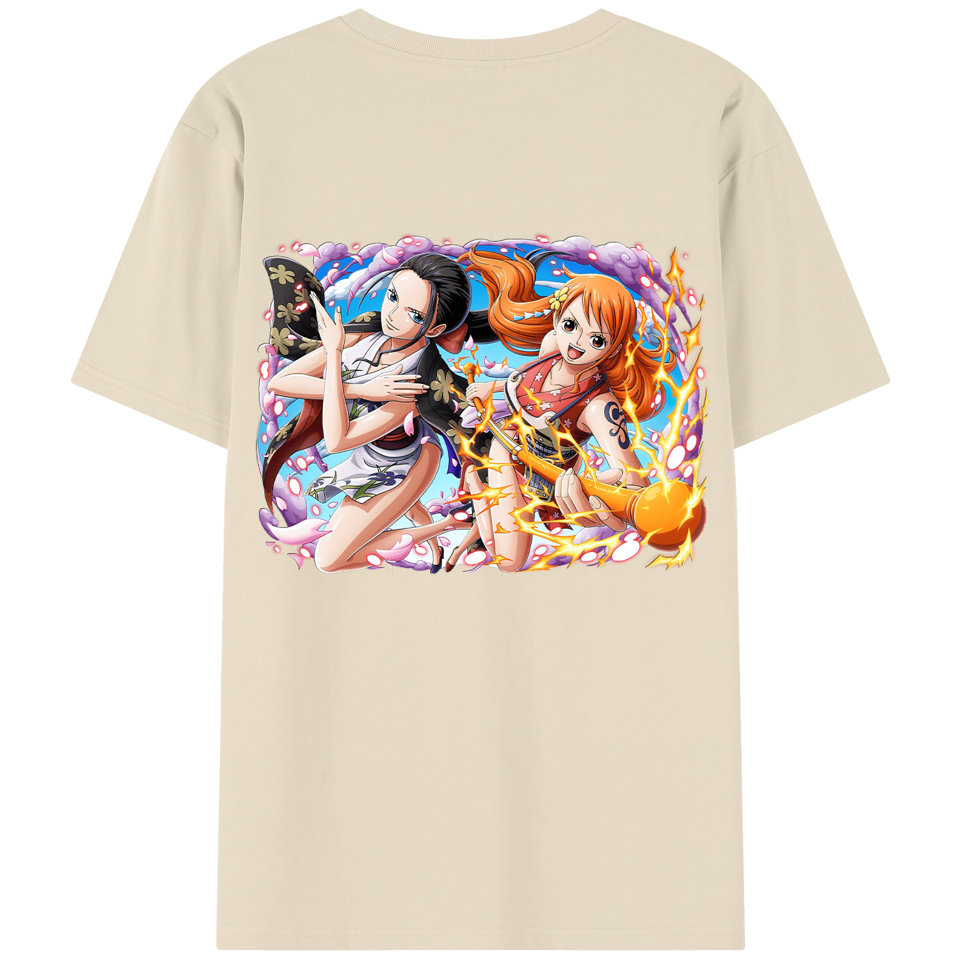 ワンピース ナミ ONE PIECE Nami 綿100％半袖Tシャツ（背面プリント）