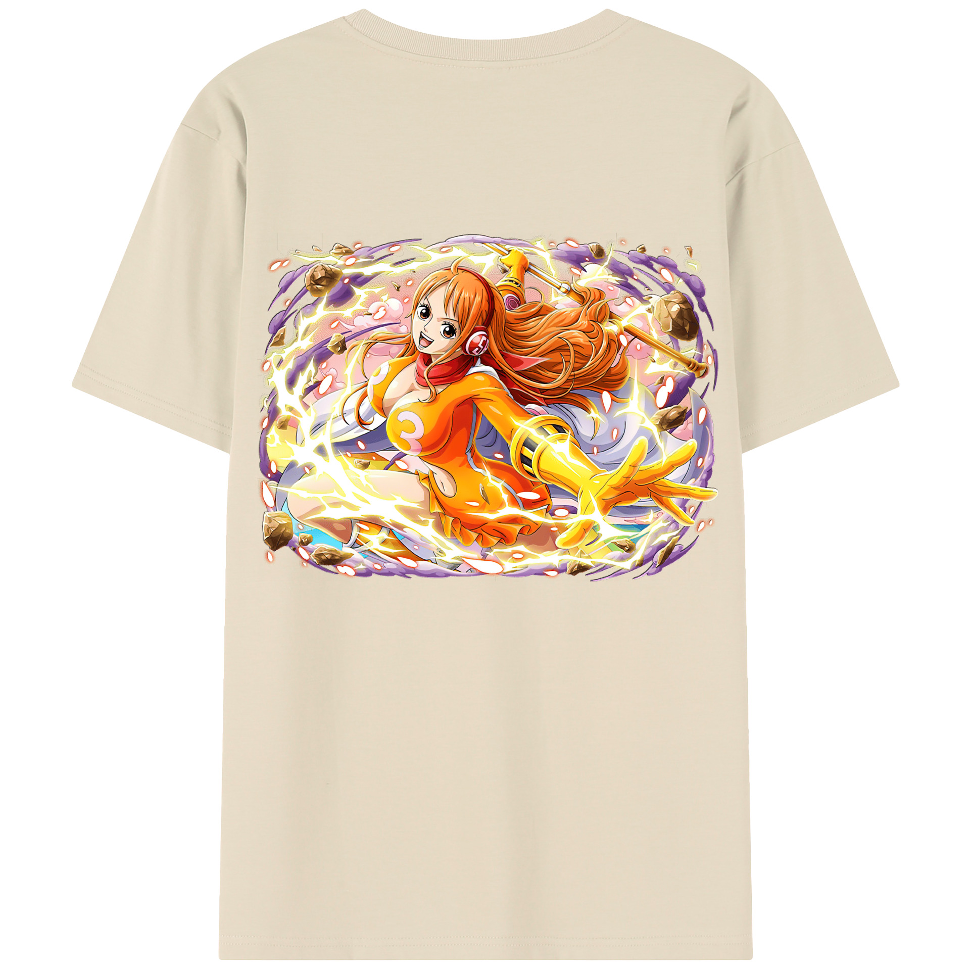 ワンピース ナミ ONE PIECE Nami 綿100％半袖Tシャツ（背面プリント）