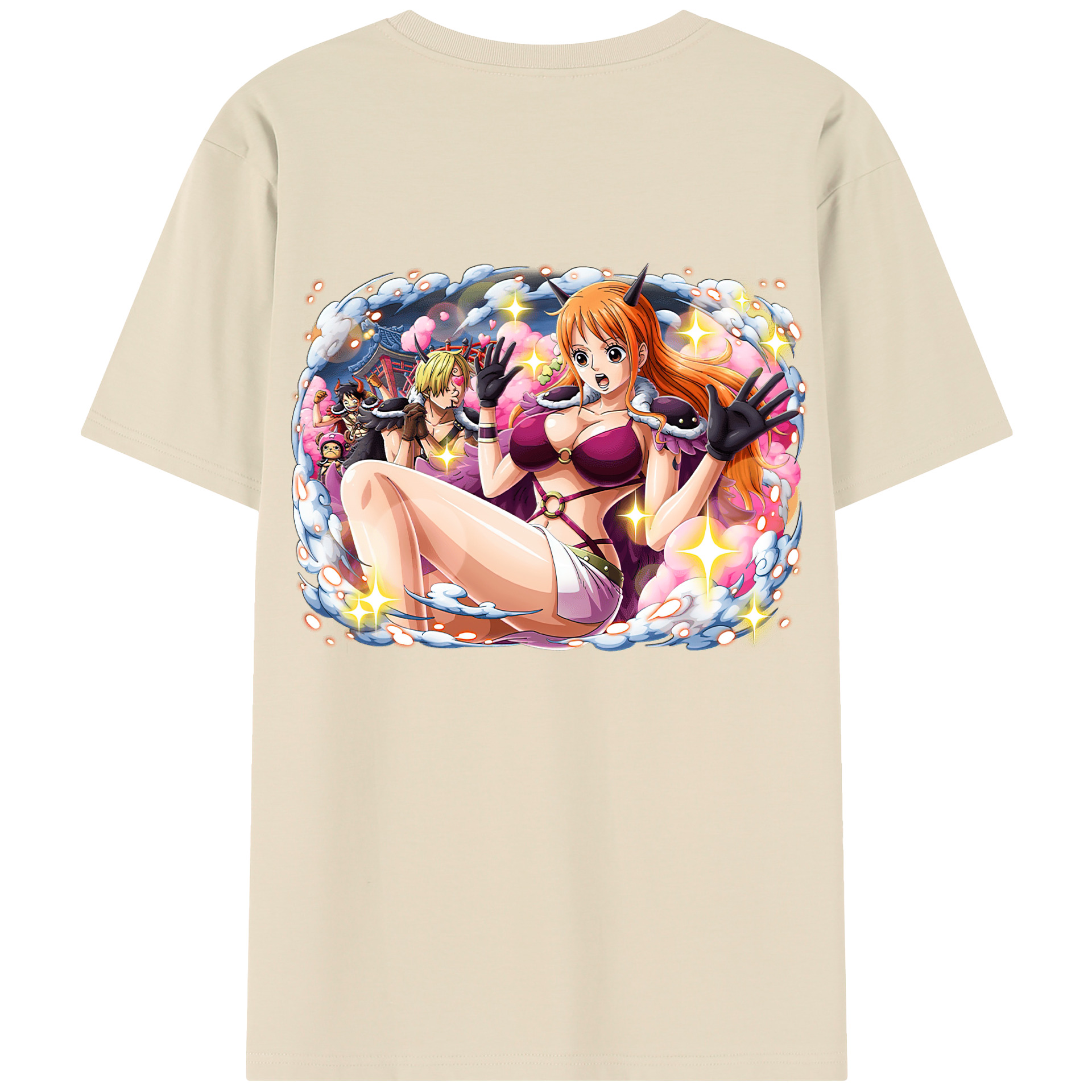 ワンピース ナミ ONE PIECE Nami 綿100％半袖Tシャツ（背面プリント）
