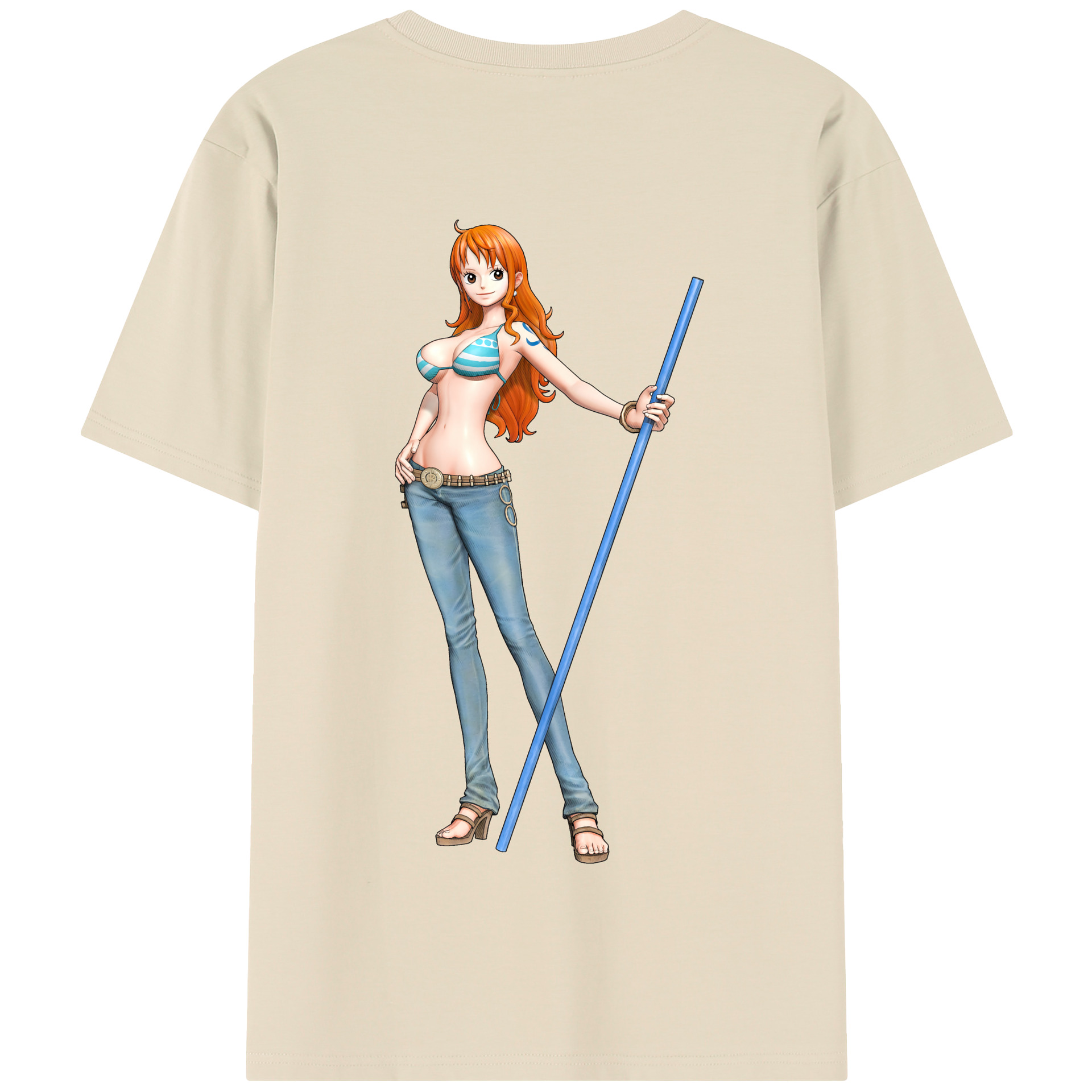 ワンピース ナミ ONE PIECE Nami 綿100％半袖Tシャツ（背面プリント）