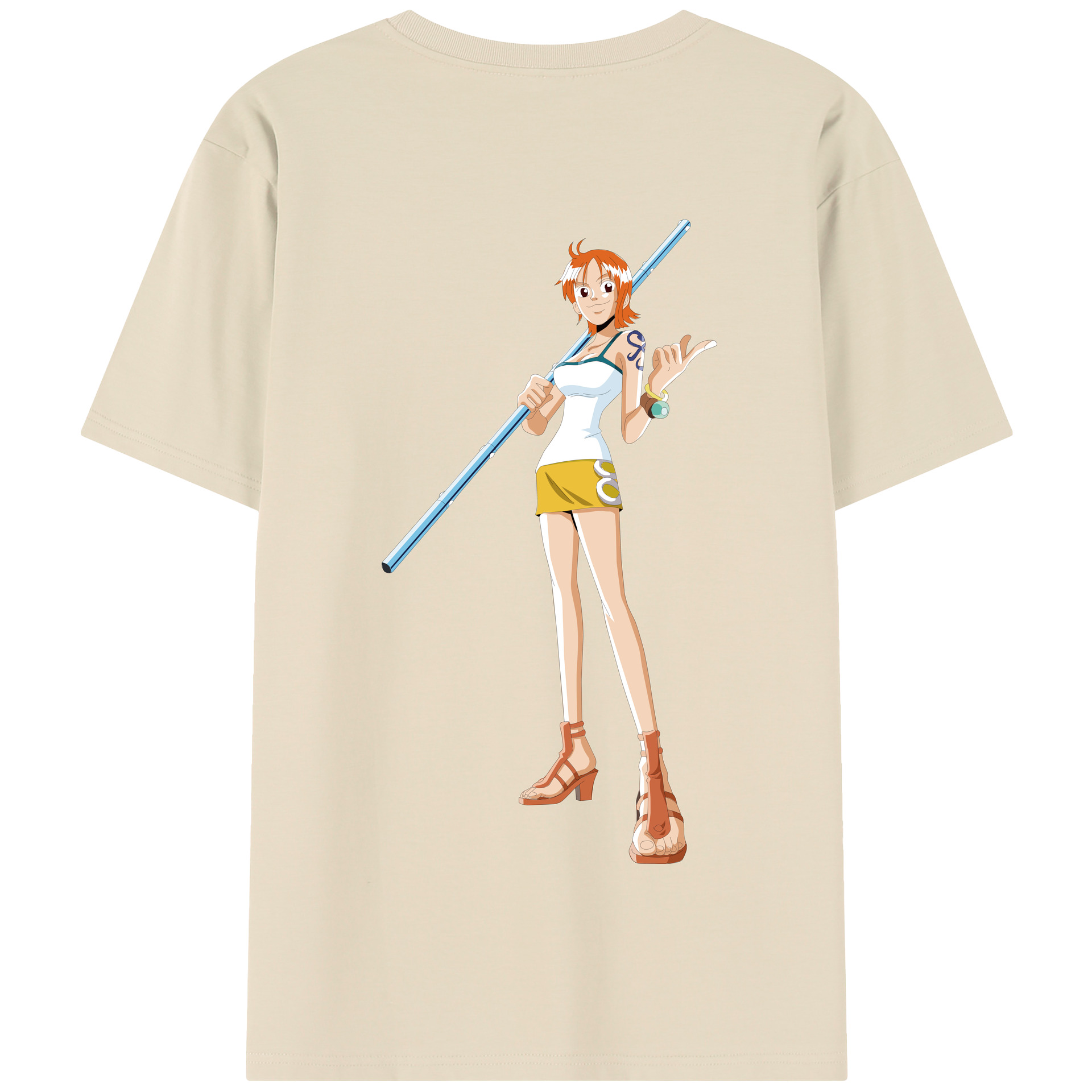 ワンピース ナミ ONE PIECE Nami 綿100％半袖Tシャツ（背面プリント）