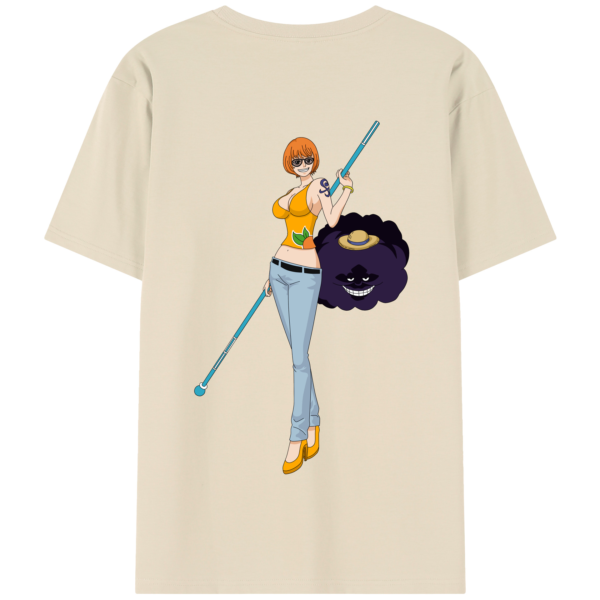 ワンピース ナミ ONE PIECE Nami 綿100％半袖Tシャツ（背面プリント）