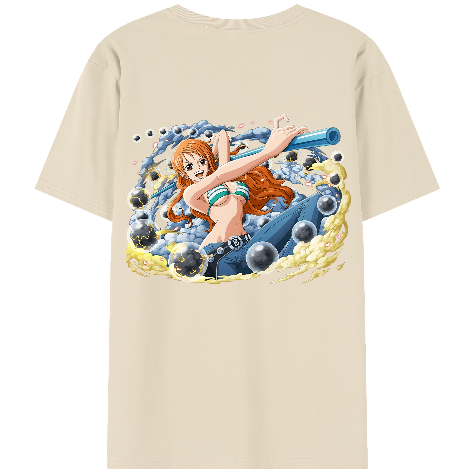 ワンピース ナミ ONE PIECE Nami 綿100％半袖Tシャツ（背面プリント）