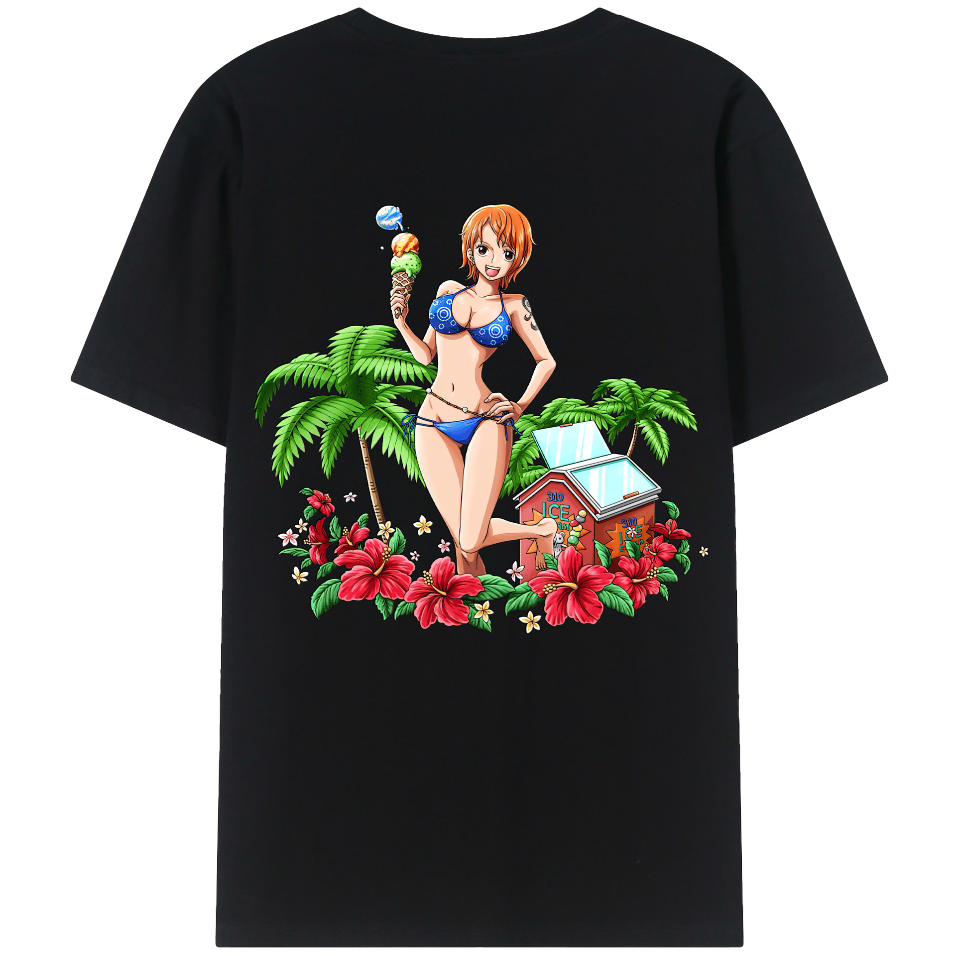 ワンピース ナミ ONE PIECE Nami 綿100％半袖Tシャツ（背面プリント）