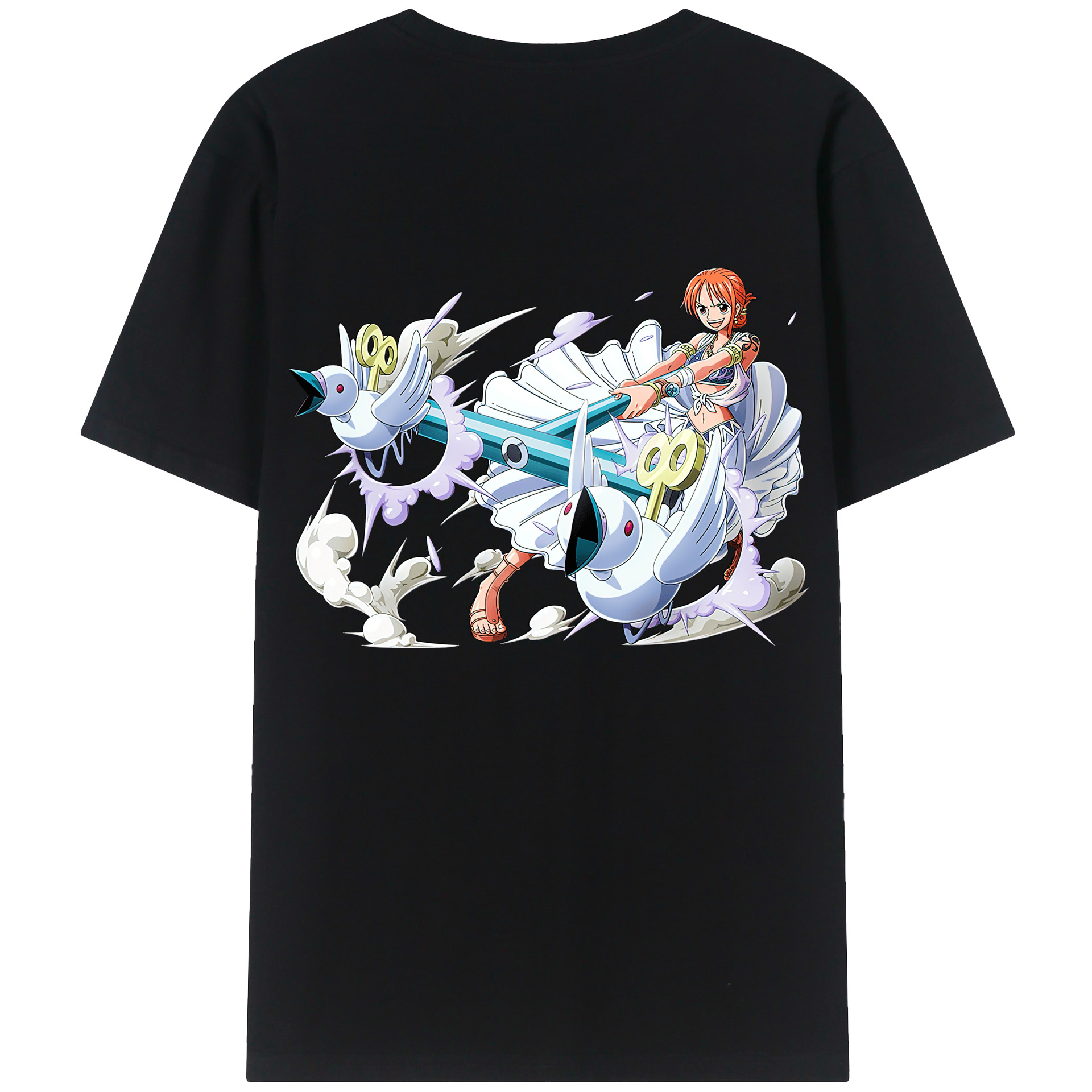 ワンピース ナミ ONE PIECE Nami 綿100％半袖Tシャツ（背面プリント）