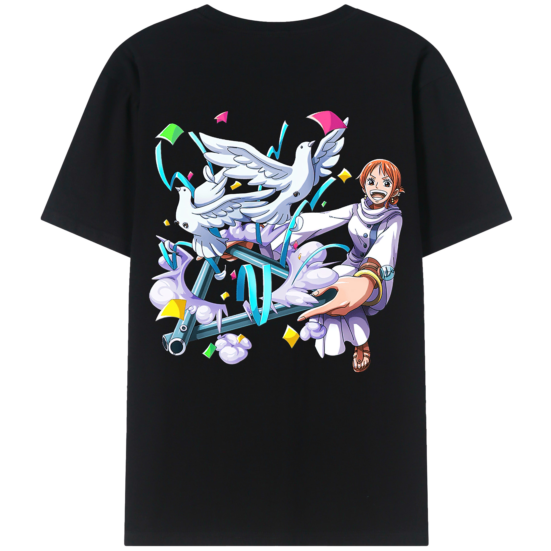 ワンピース ナミ ONE PIECE Nami 綿100％半袖Tシャツ（背面プリント）