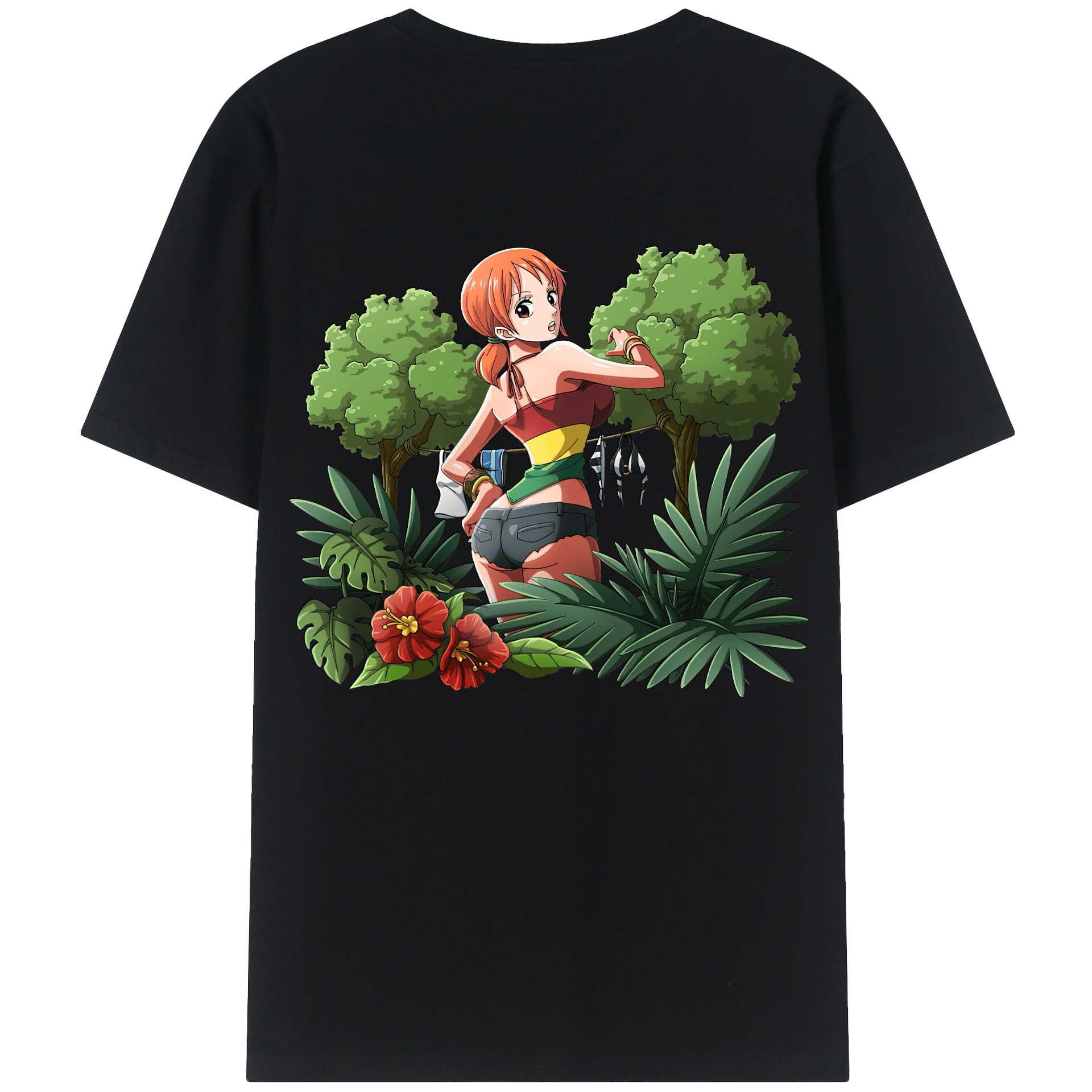 ワンピース ナミ ONE PIECE Nami 綿100％半袖Tシャツ（背面プリント）