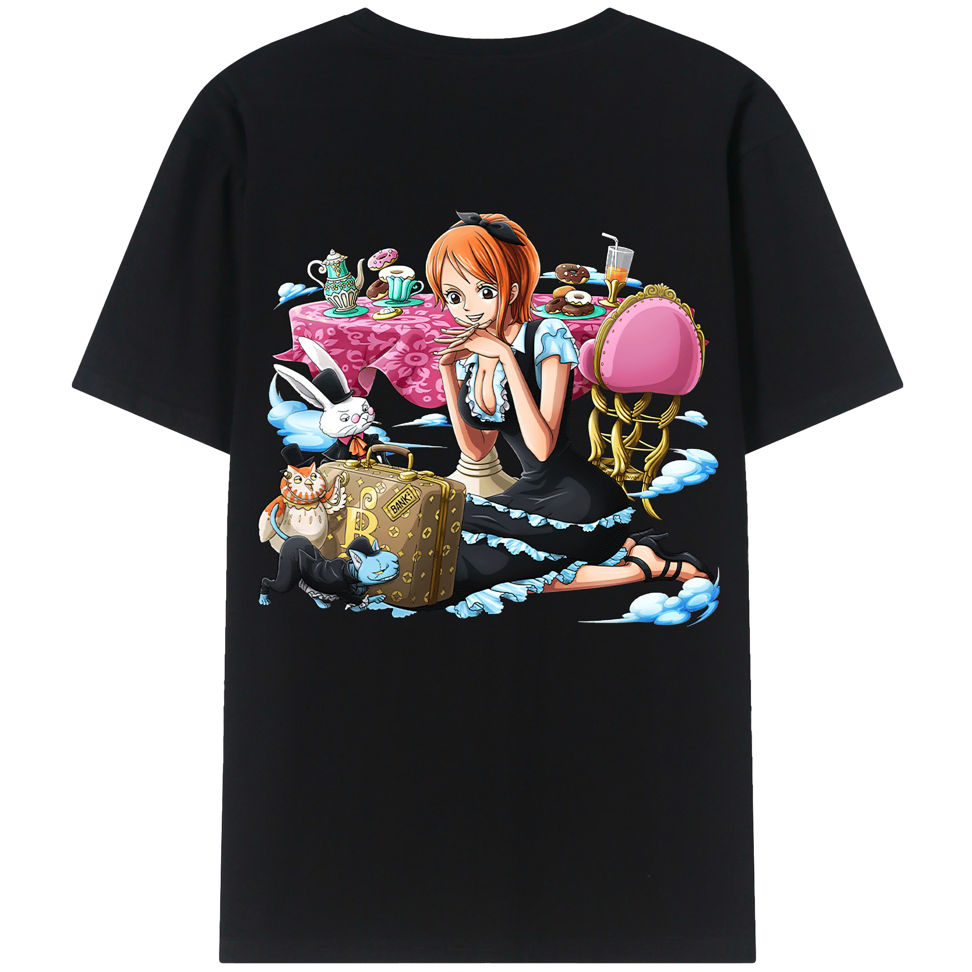 ワンピース ナミ ONE PIECE Nami 綿100％半袖Tシャツ（背面プリント）