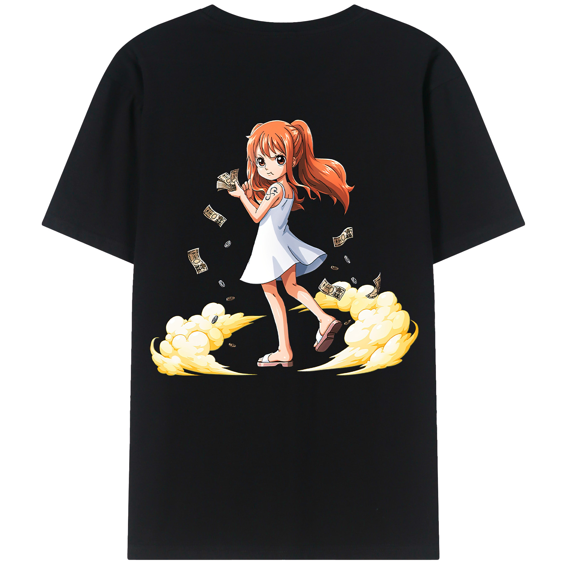 ワンピース ナミ ONE PIECE Nami 綿100％半袖Tシャツ（背面プリント）