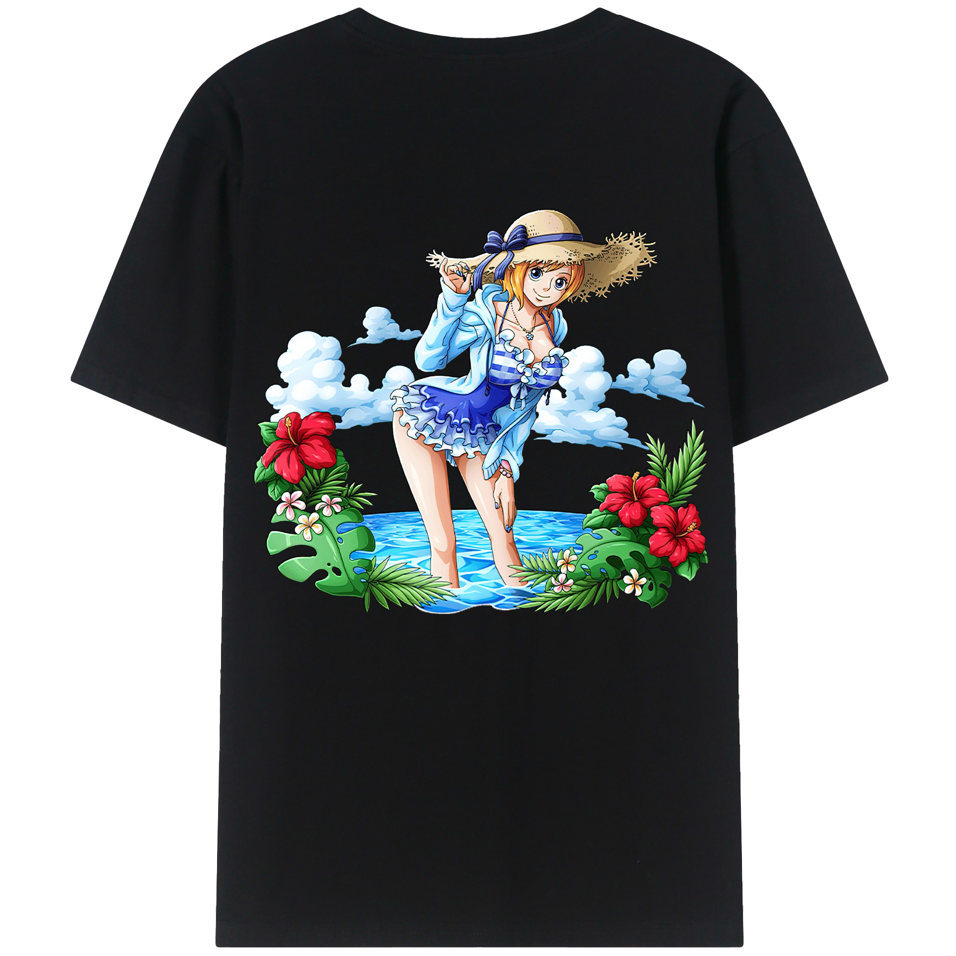 ワンピース ナミ ONE PIECE Nami 綿100％半袖Tシャツ（背面プリント）
