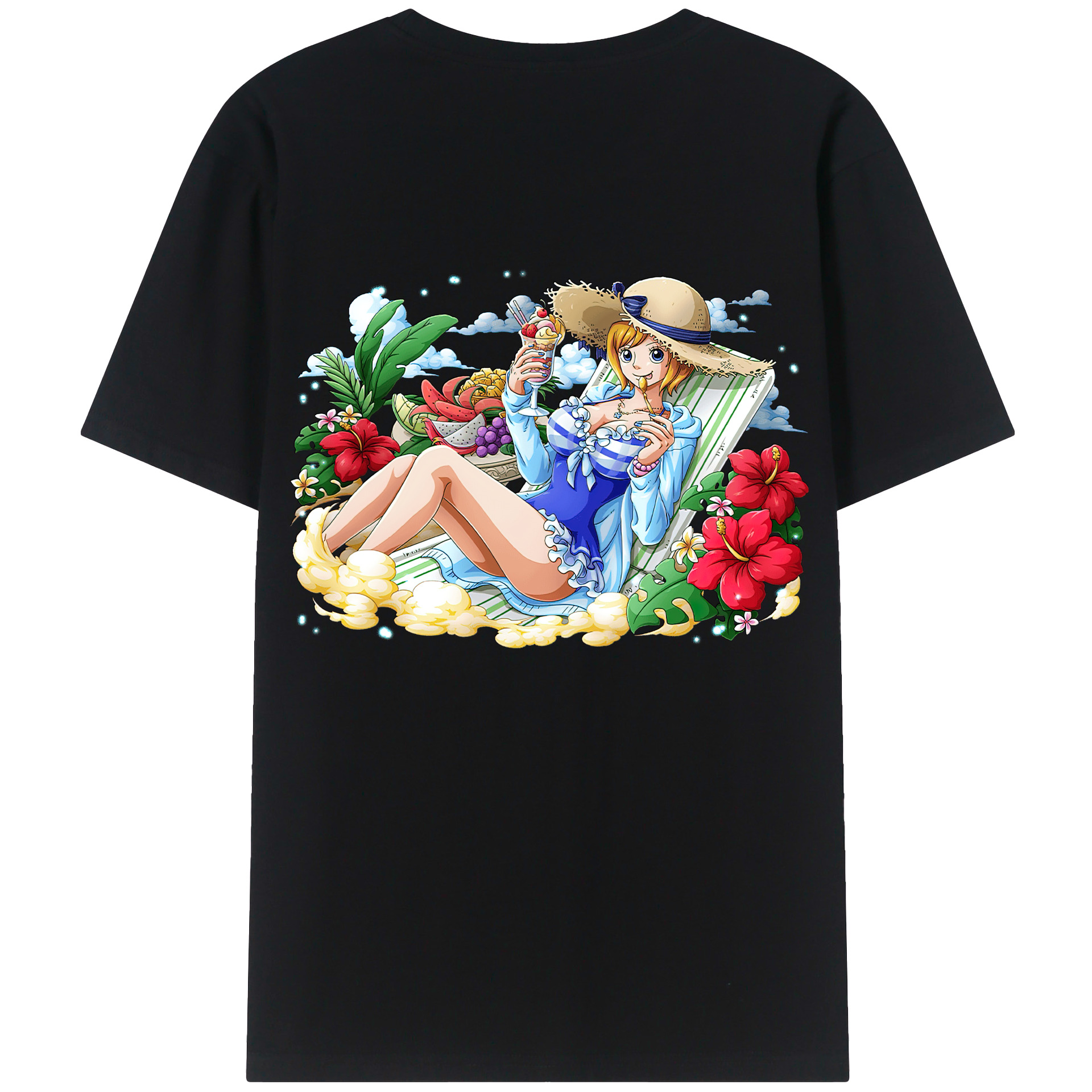 ワンピース ナミ ONE PIECE Nami 綿100％半袖Tシャツ（背面プリント）