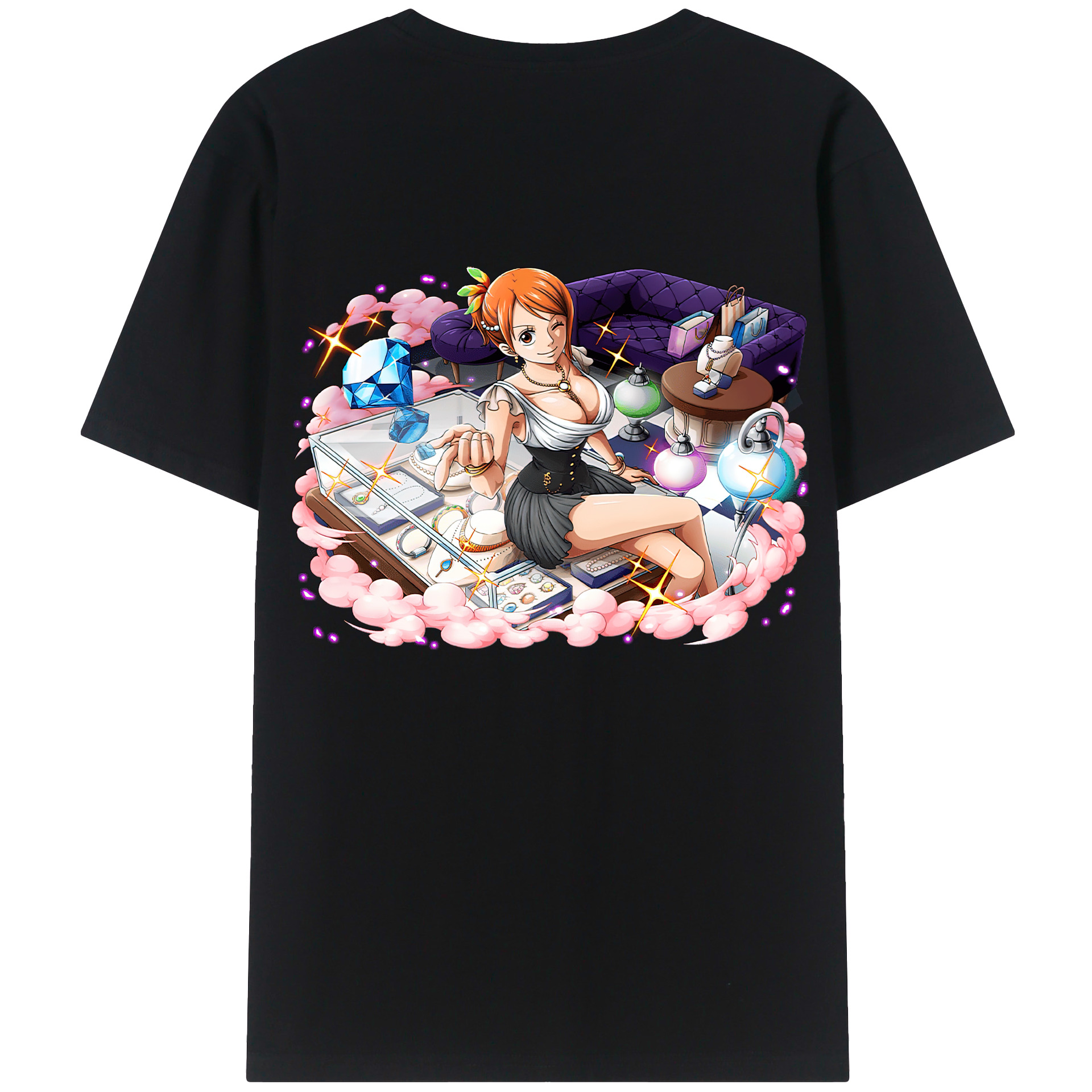 ワンピース ナミ ONE PIECE Nami 綿100％半袖Tシャツ（背面プリント）