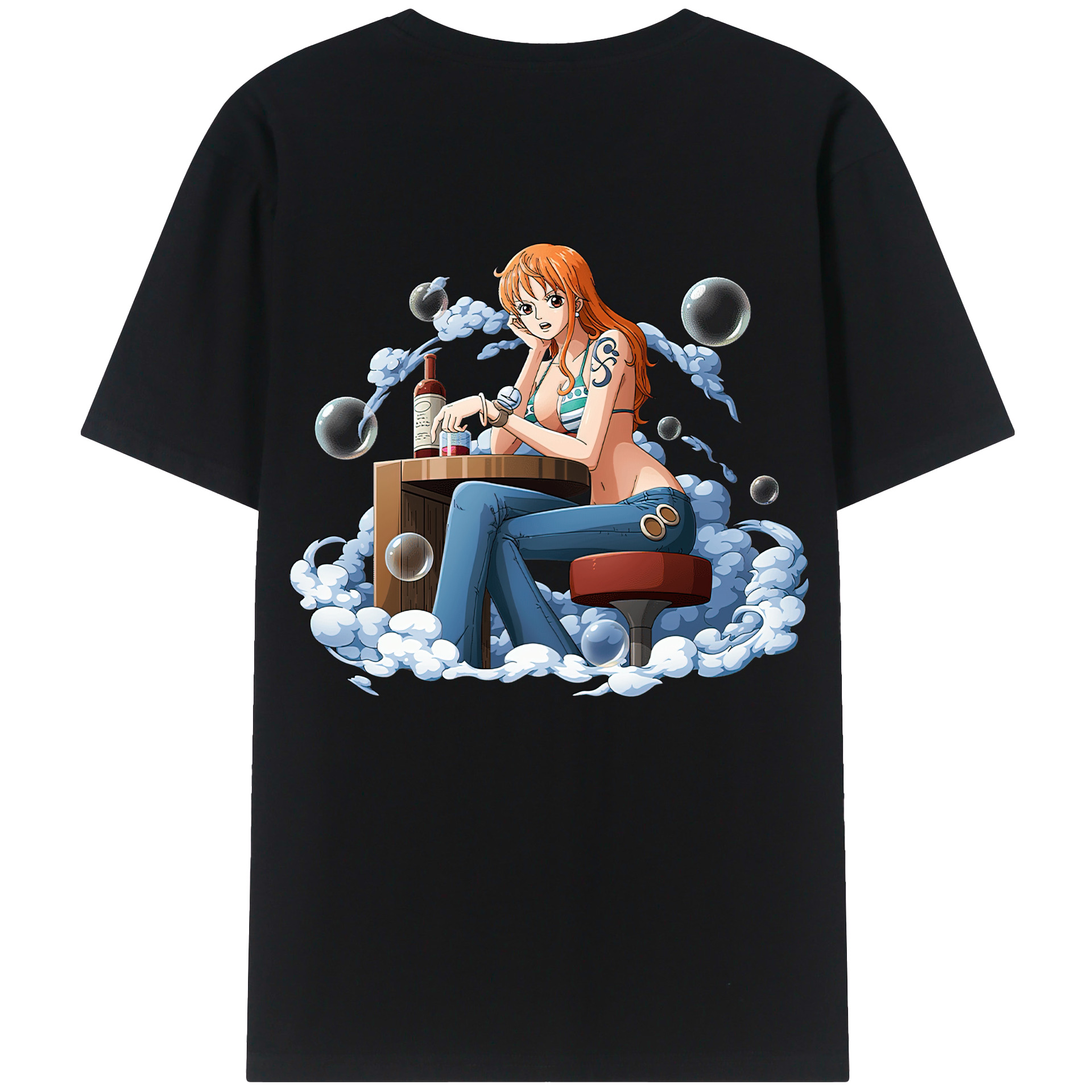 ワンピース ナミ ONE PIECE Nami 綿100％半袖Tシャツ（背面プリント）