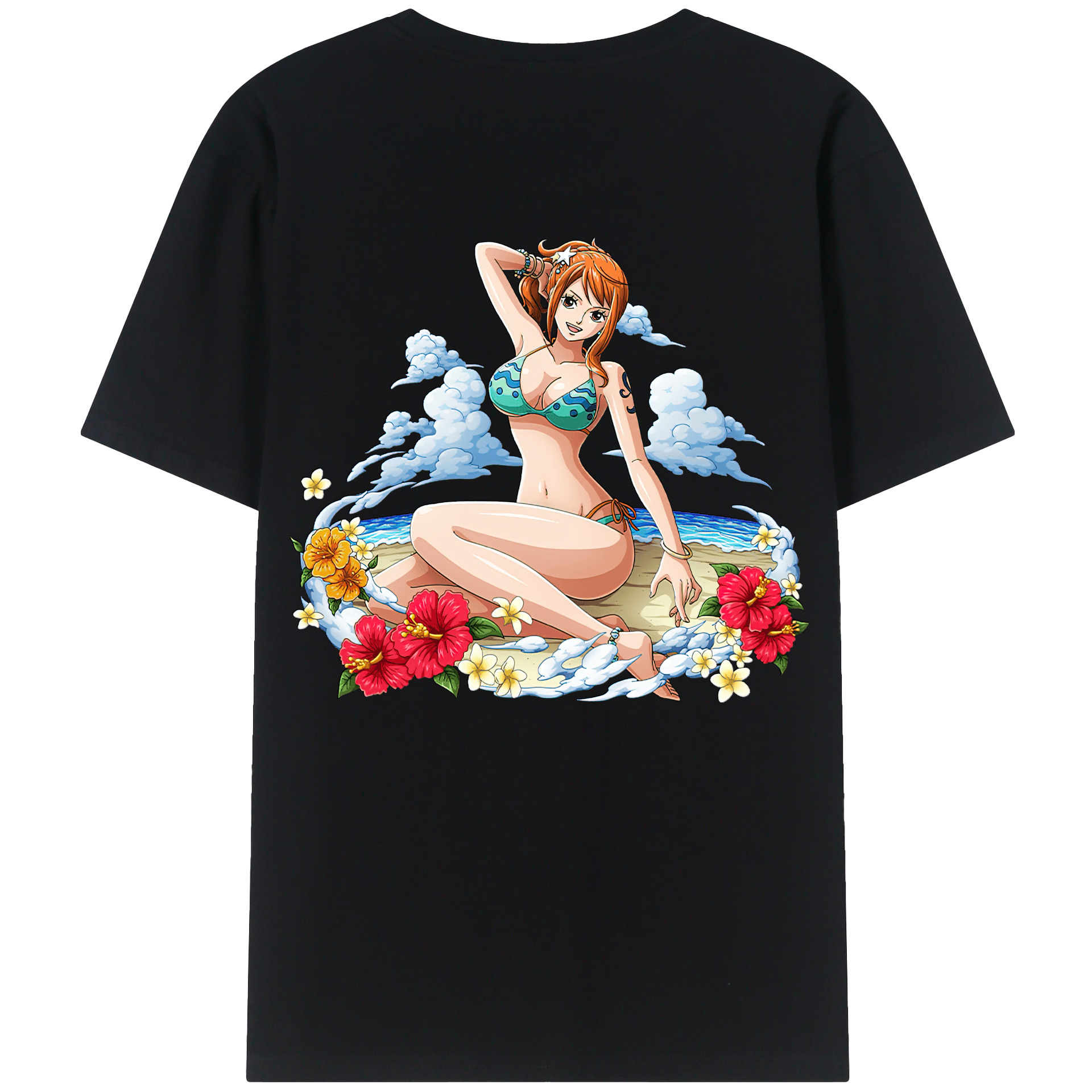 ワンピース ナミ ONE PIECE Nami 綿100％半袖Tシャツ（背面プリント）