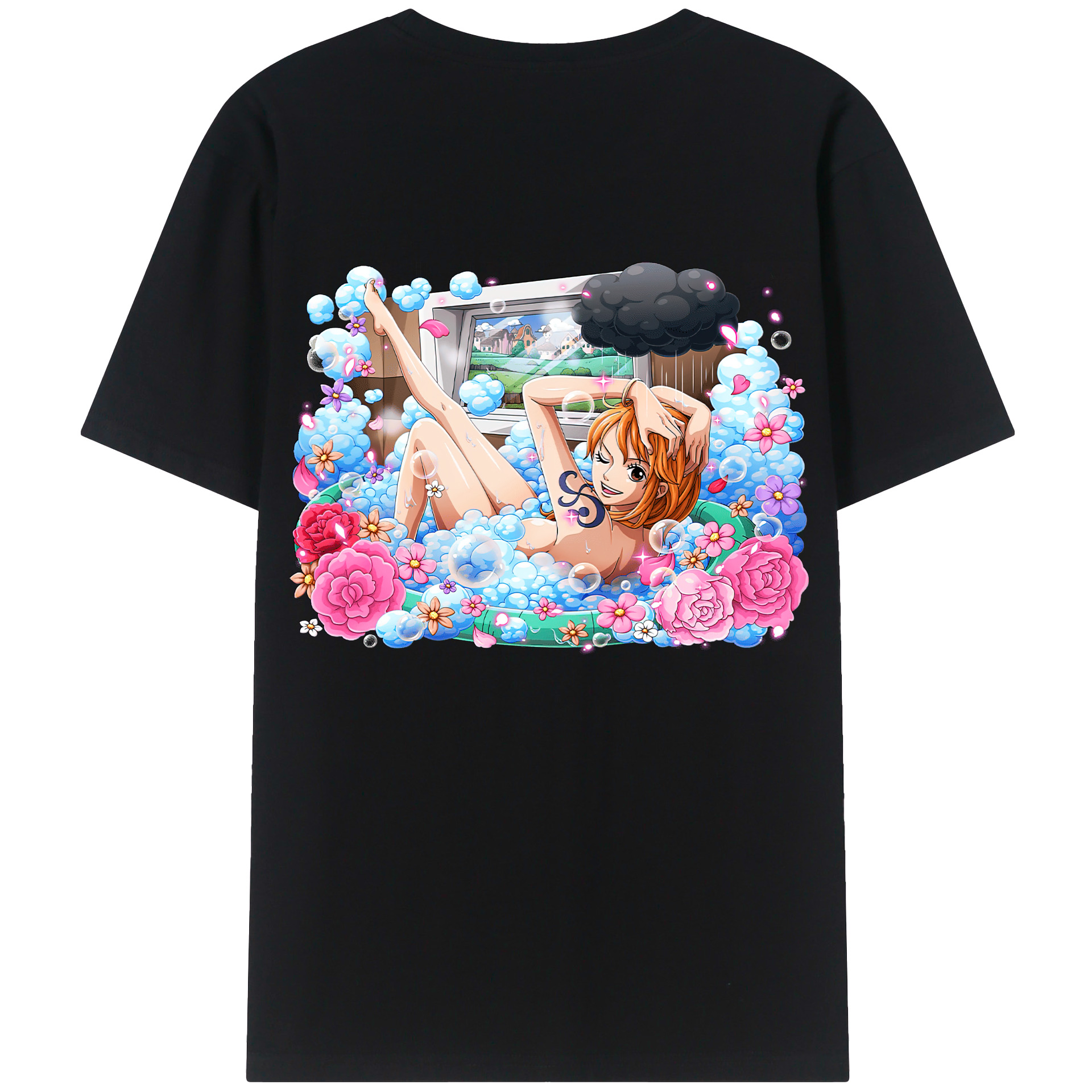 ワンピース ナミ ONE PIECE Nami 綿100％半袖Tシャツ（背面プリント）
