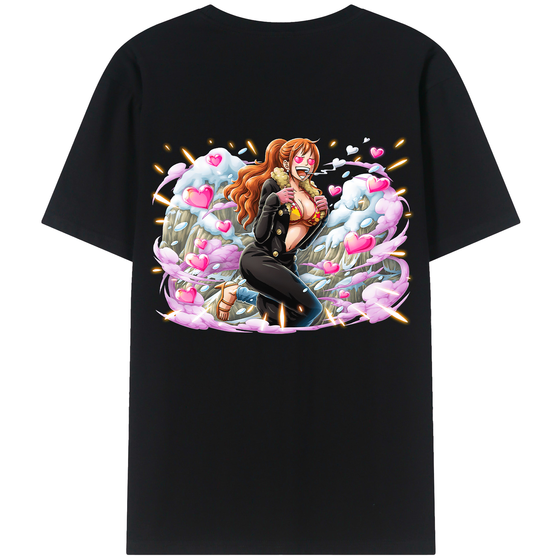 ワンピース ナミ ONE PIECE Nami 綿100％半袖Tシャツ（背面プリント）