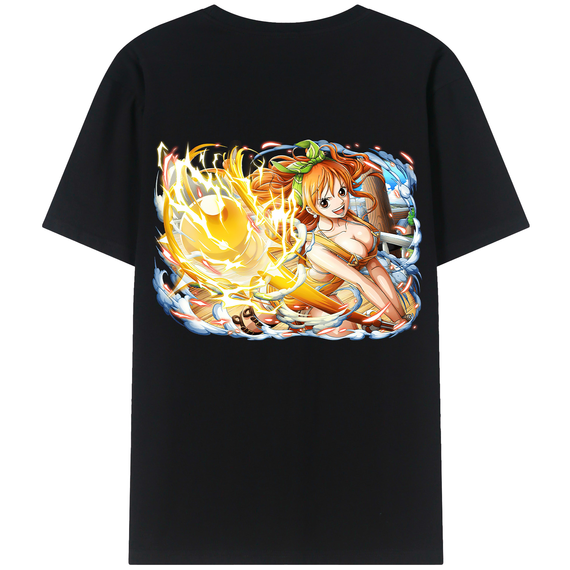 ワンピース ナミ ONE PIECE Nami 綿100％半袖Tシャツ（背面プリント）
