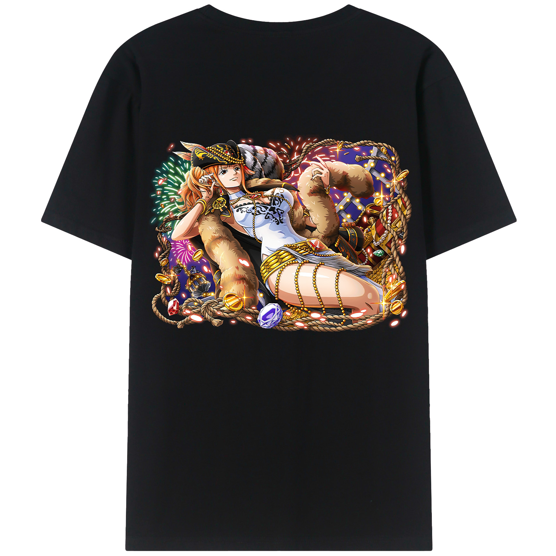 ワンピース ナミ ONE PIECE Nami 綿100％半袖Tシャツ（背面プリント）