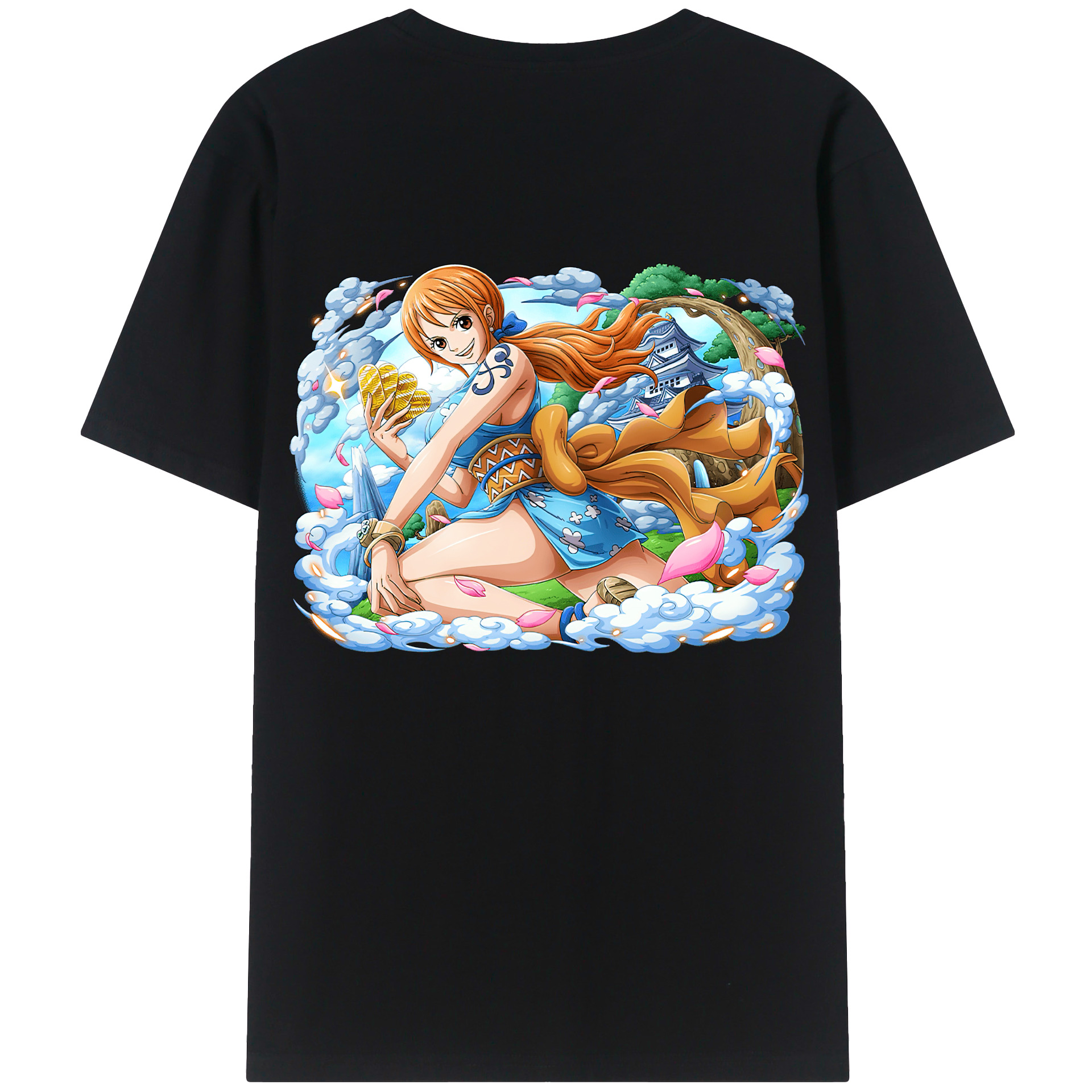 ワンピース ナミ ONE PIECE Nami 綿100％半袖Tシャツ（背面プリント）