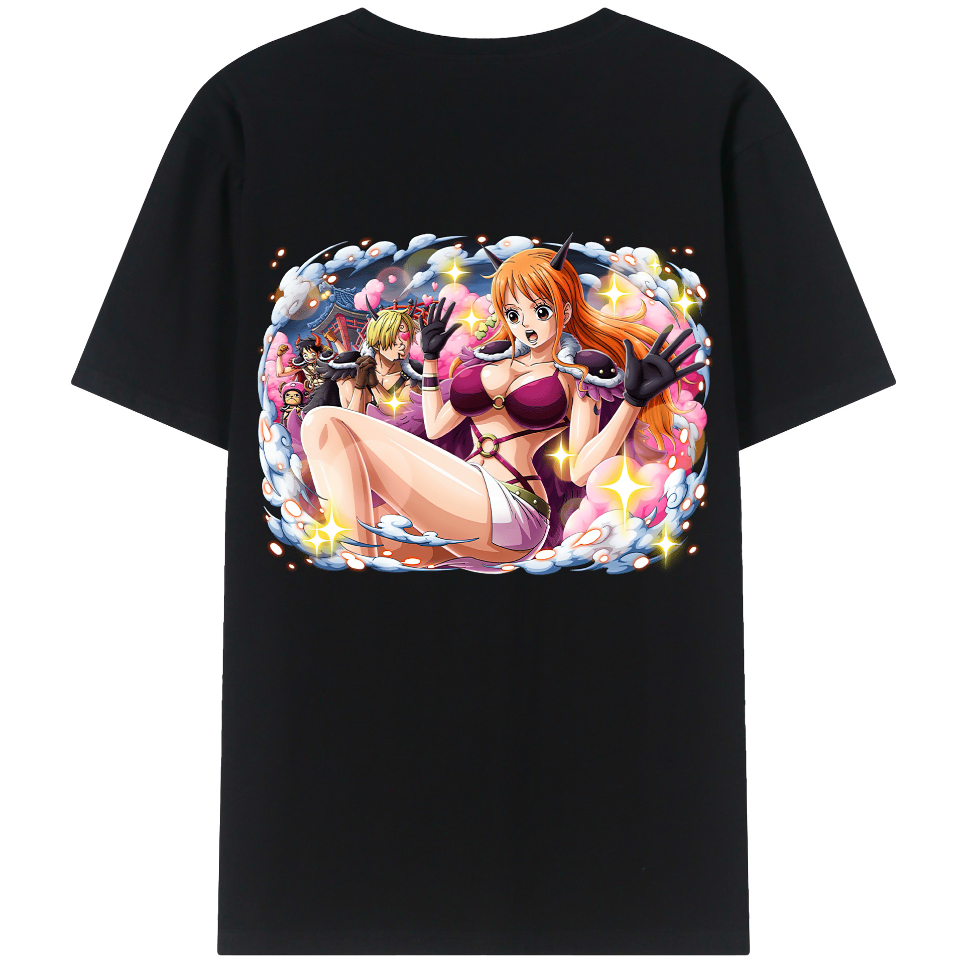 ワンピース ナミ ONE PIECE Nami 綿100％半袖Tシャツ（背面プリント）