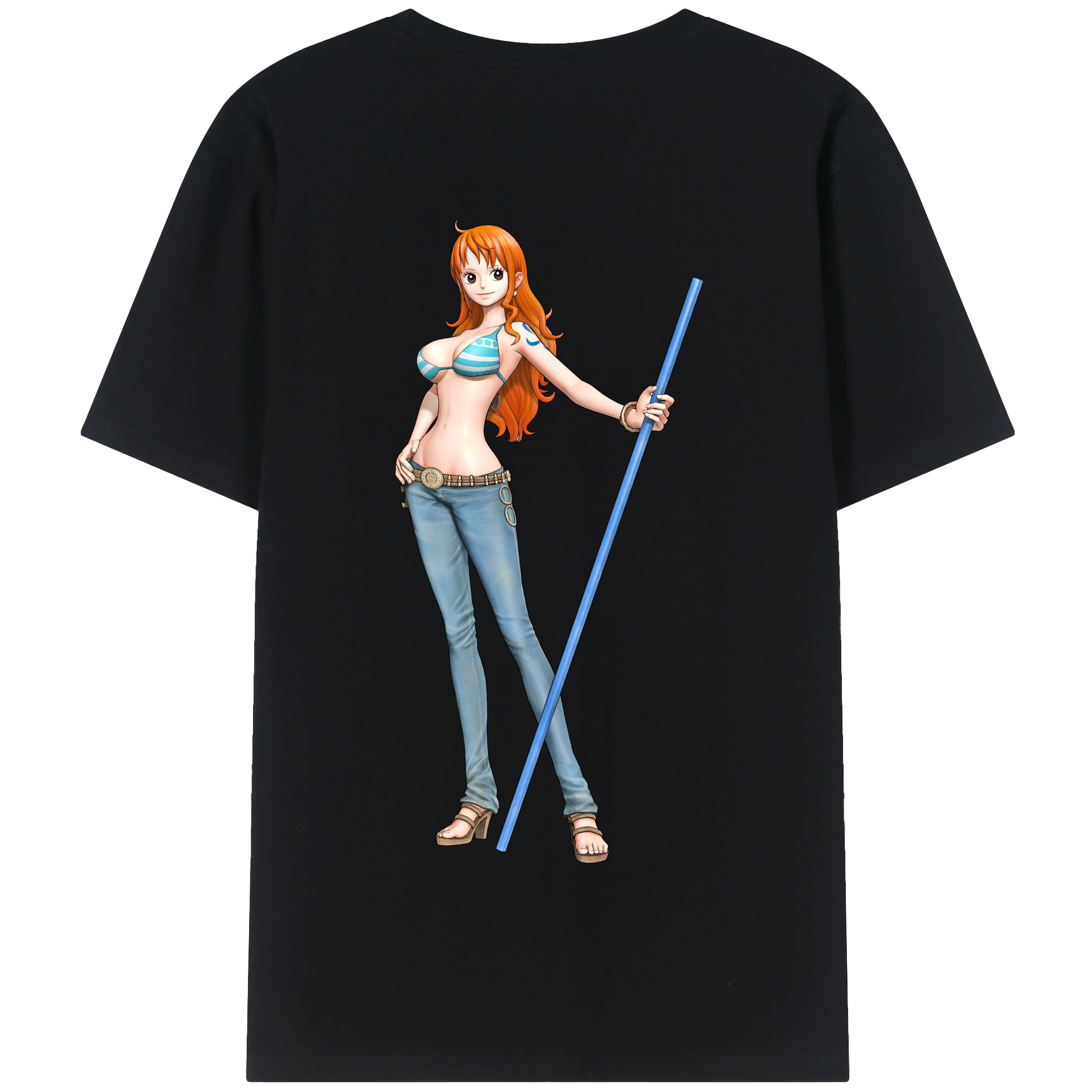 ワンピース ナミ ONE PIECE Nami 綿100％半袖Tシャツ（背面プリント）