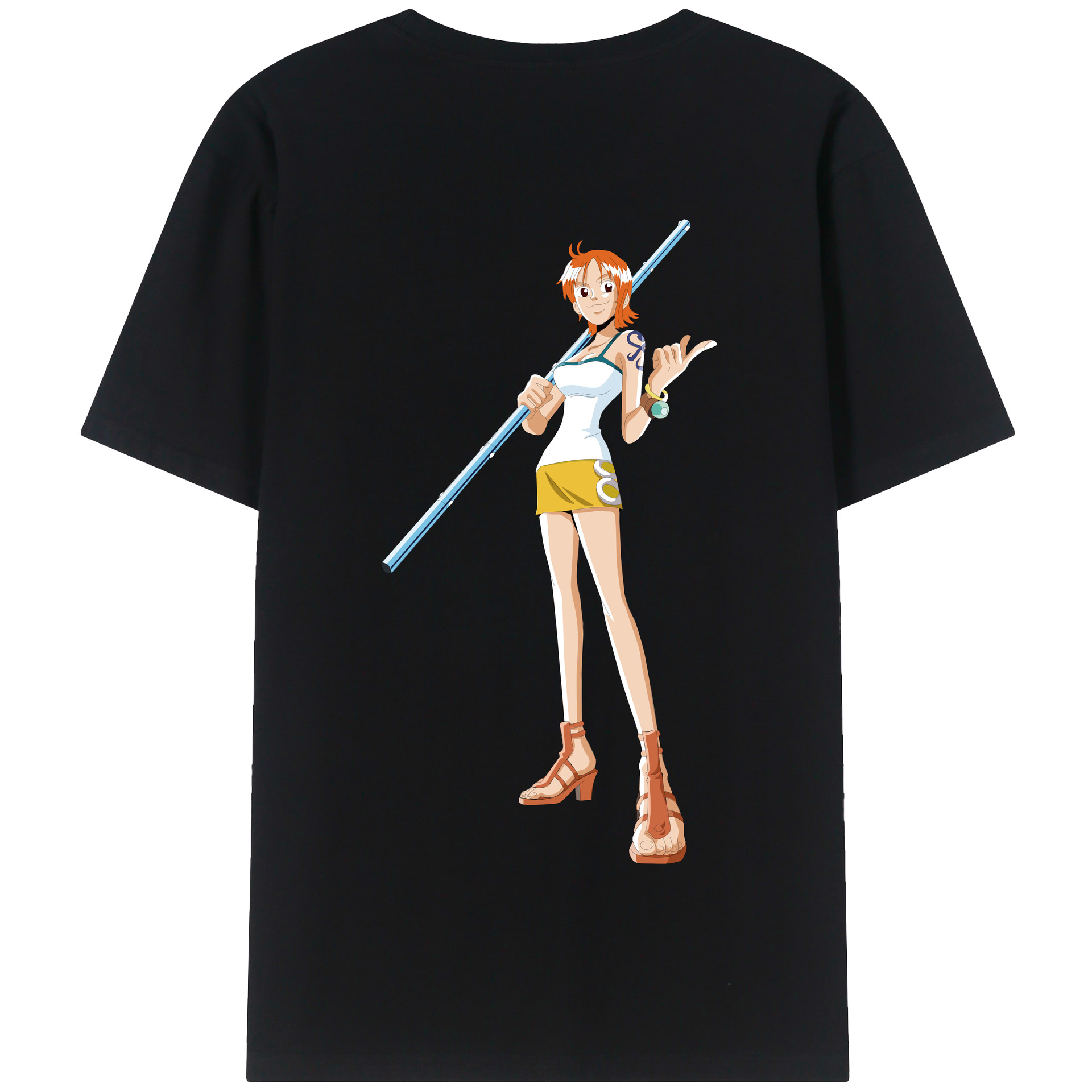 ワンピース ナミ ONE PIECE Nami 綿100％半袖Tシャツ（背面プリント）